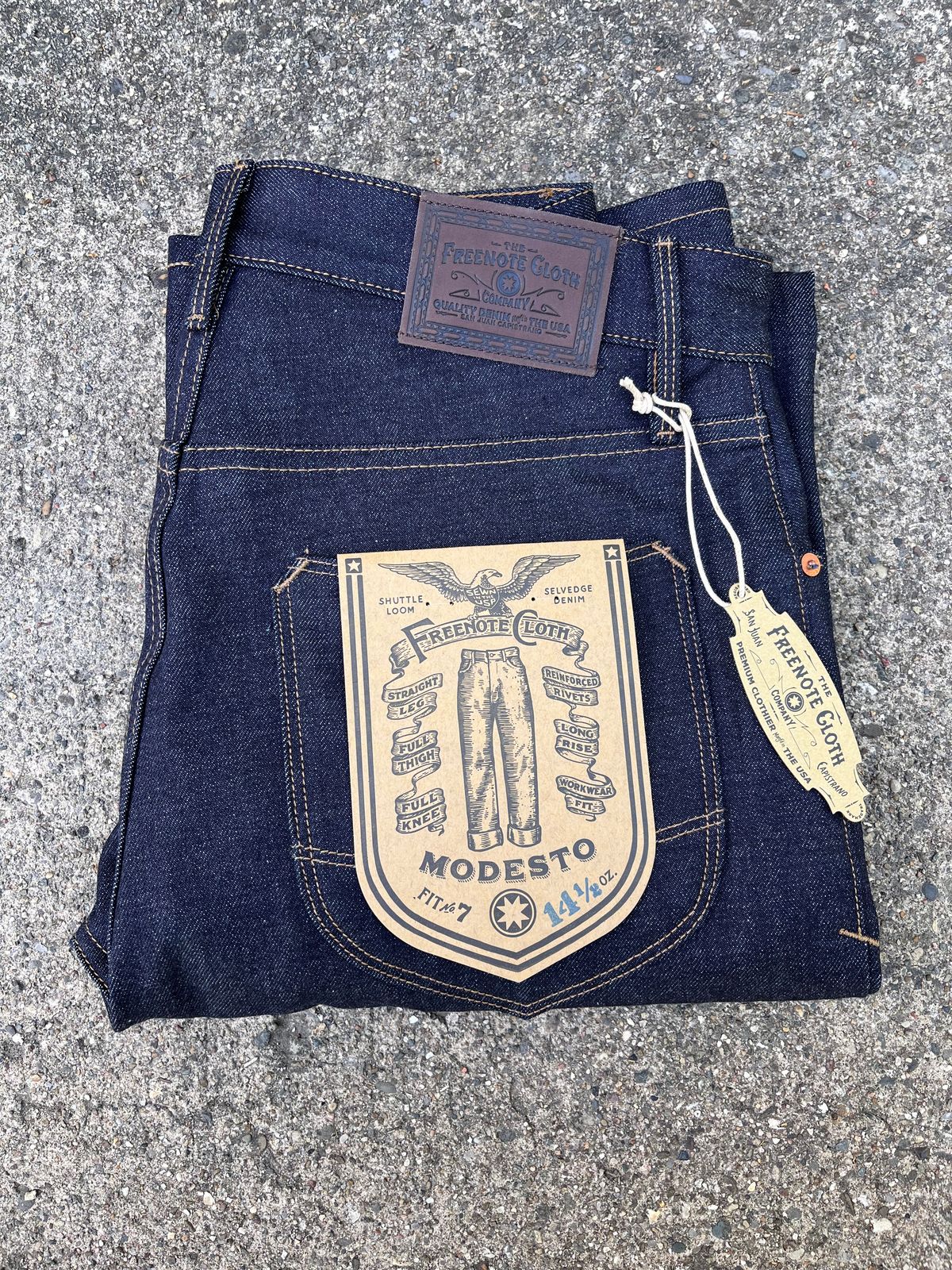 Photo by prichardson on April 26, 2026 of the Freenote Cloth Modesto in 14.5 oz Kaihara Selvedge Denim.