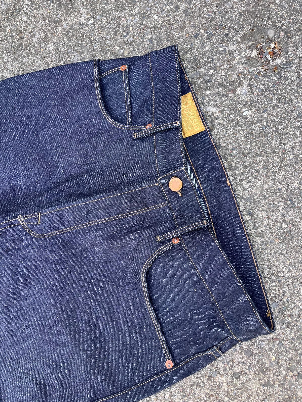 Photo by prichardson on April 26, 2026 of the Freenote Cloth Modesto in 14.5 oz Kaihara Selvedge Denim.