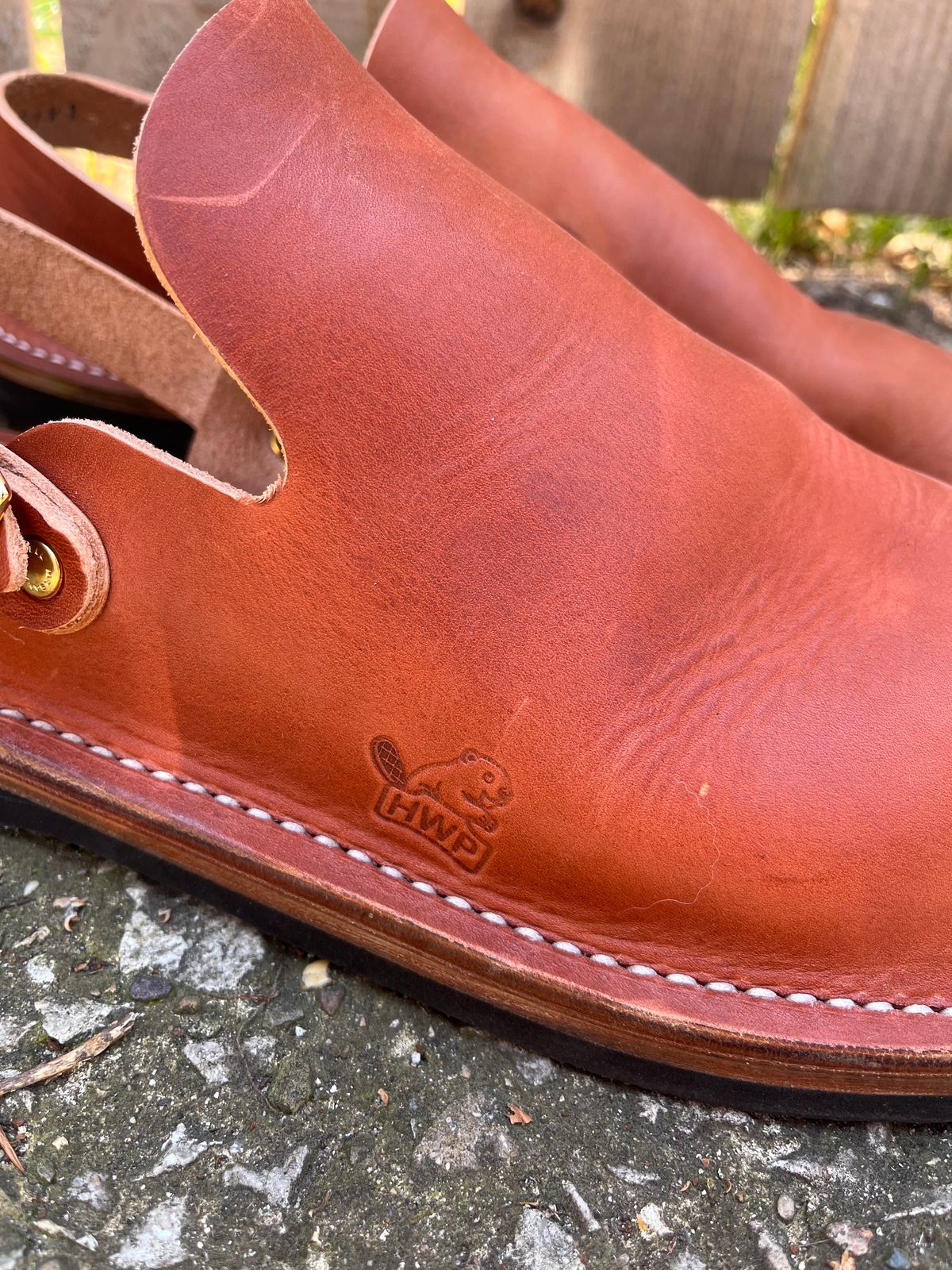 Photo by prichardson on May 23, 2026 of the Hardworking Phil Dam Stomper in Horween Unknown.