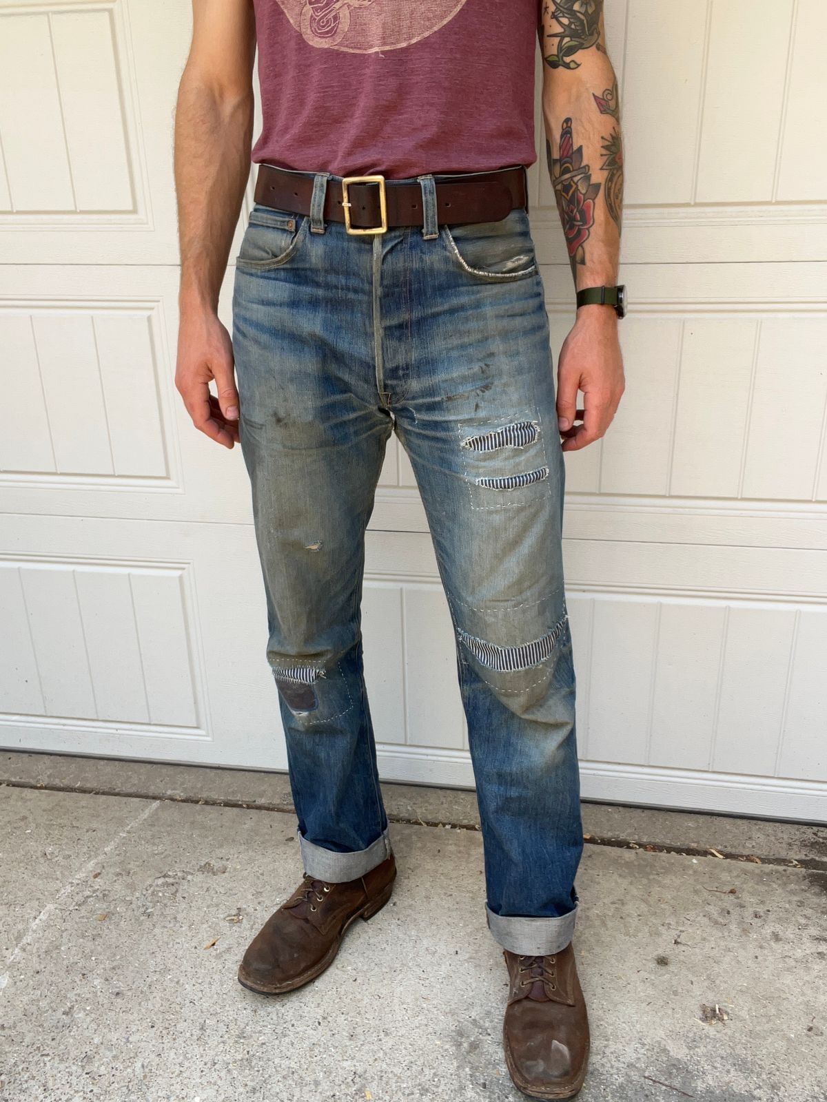 Photo by prichardson on July 5, 2025 of the Mister Freedom Californian Jeans Lot 44R in Cone Mills Selvedge Denim.