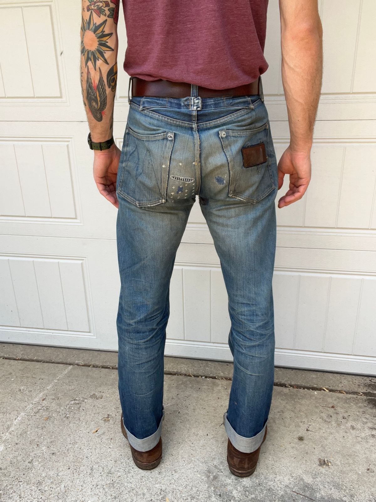 Photo by prichardson on July 5, 2025 of the Mister Freedom Californian Jeans Lot 44R in Cone Mills Selvedge Denim.