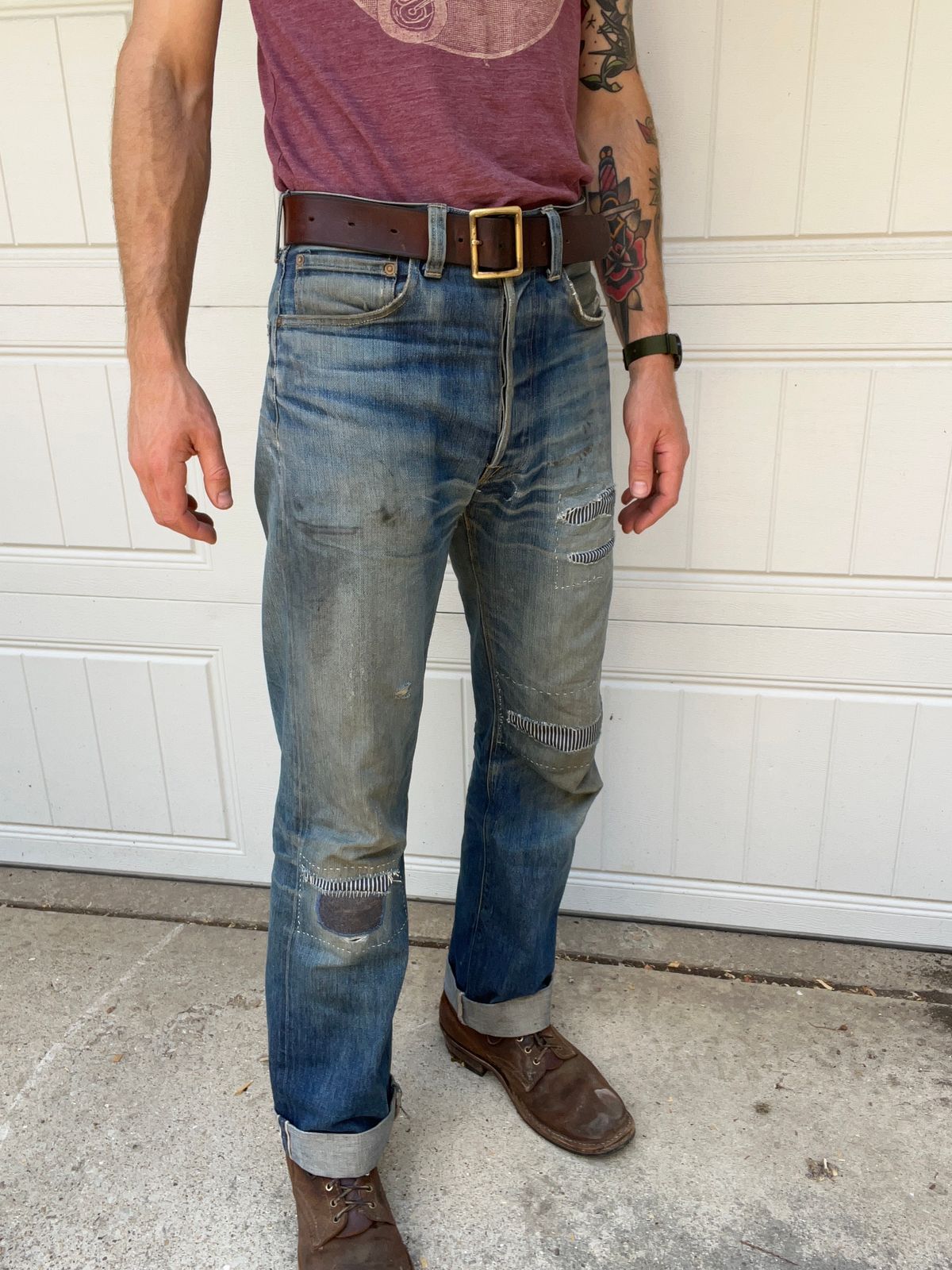 Photo by prichardson on July 5, 2025 of the Mister Freedom Californian Jeans Lot 44R in Cone Mills Selvedge Denim.