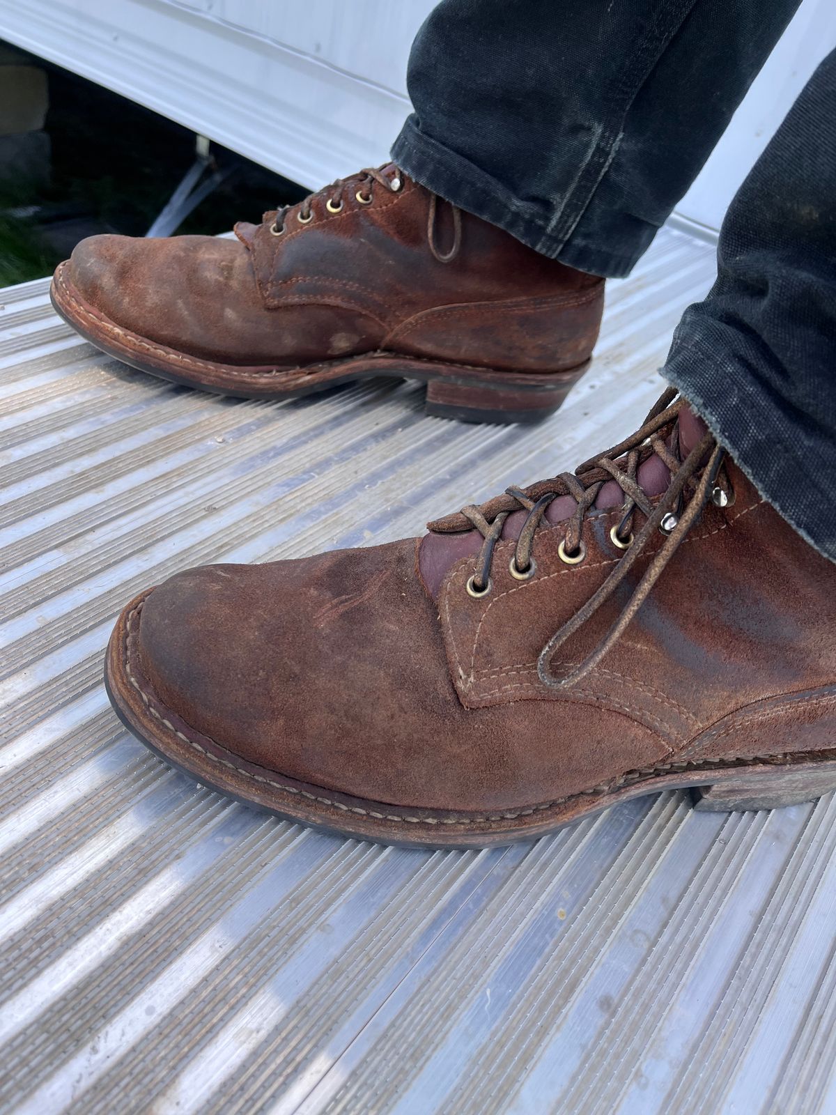 Photo by prichardson on July 24, 2025 of the White's 350 Cruiser in Seidel Red Dog Oil Tan Roughout.