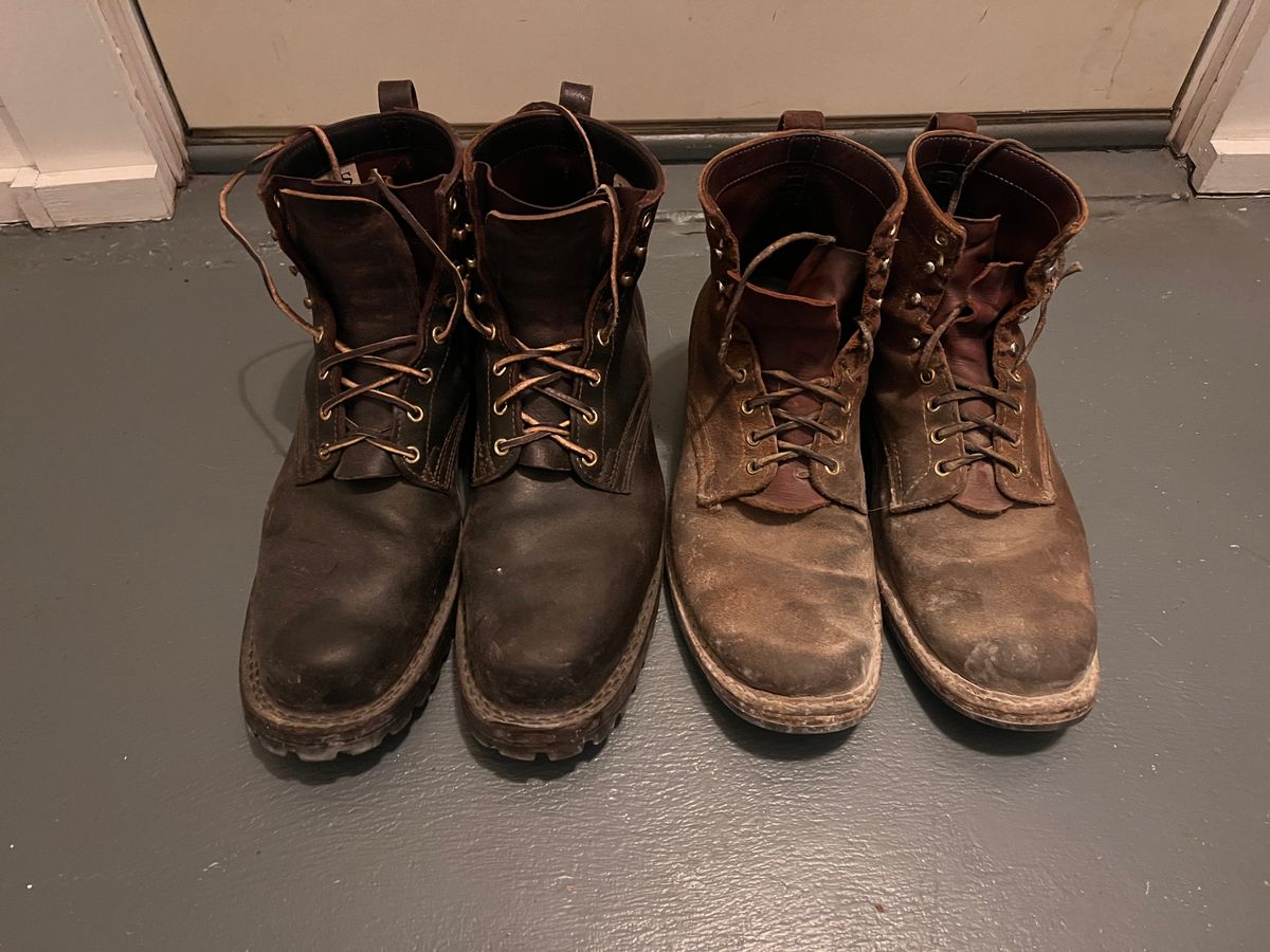 Photo by prichardson on October 17, 2025 of the Nicks Robert in Horween Dark Brown Waxed Flesh.