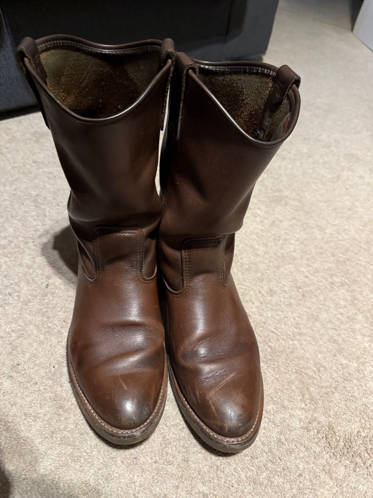 Photo by felixb on March 25, 2025 of the Red Wing Pecos in Brown Boomer Leather.