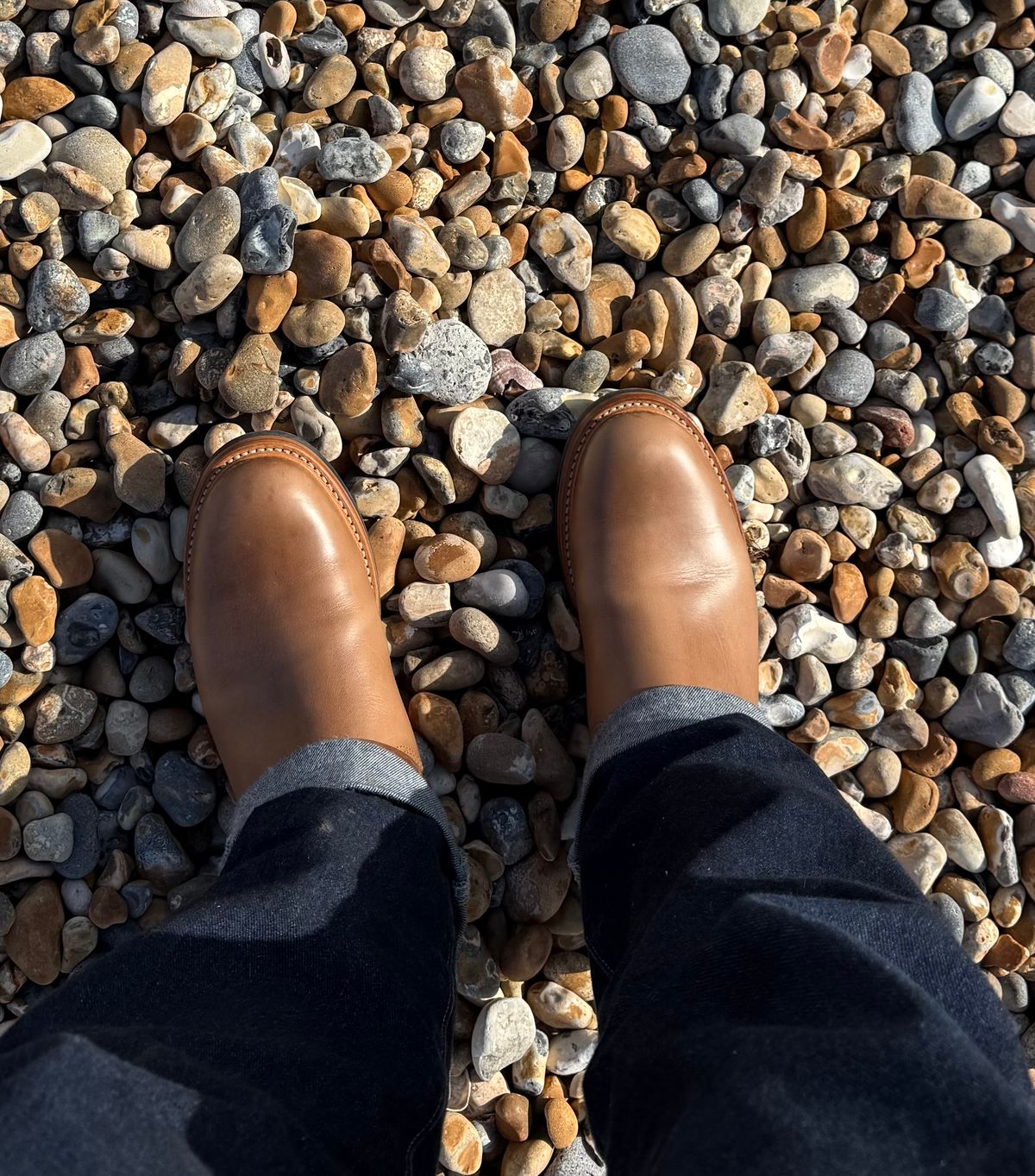 Photo by felixb on February 28, 2025 of the John Lofgren Wabash Engineer Boots in Horween Natural Chromexcel.