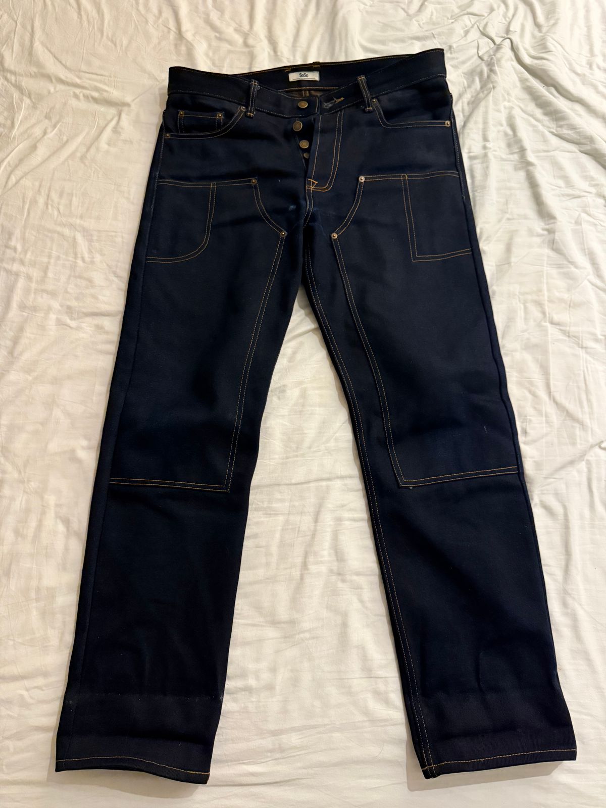 Photo by felixb on May 27, 2025 of the SoSo Brothers Denim 22oz Copper Weft in 22oz Copper Weft Denim.