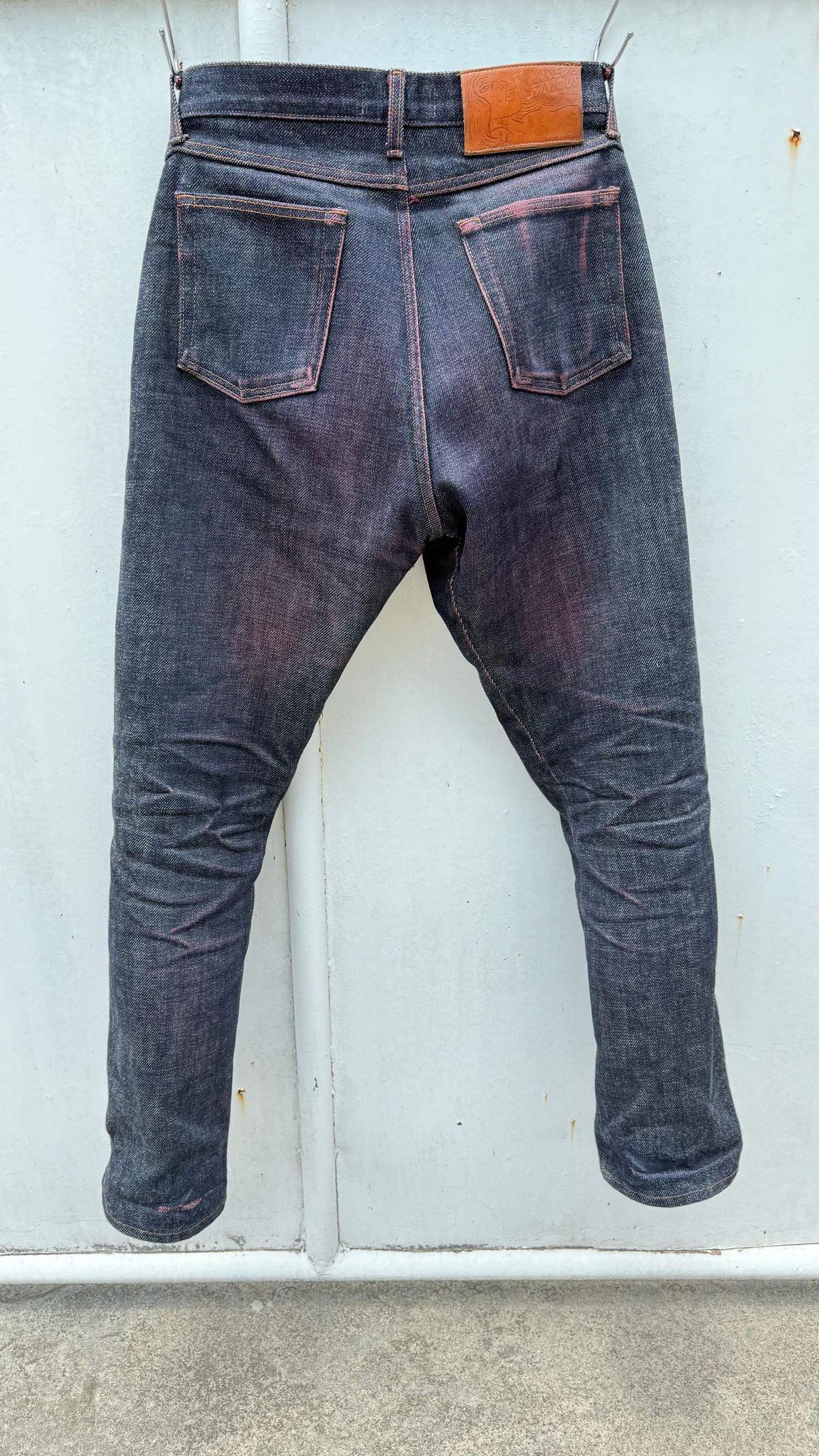 Photo by selvedgepet on April 6, 2025 of the Naked And Famous Denim Elephant 13 in 21 Oz Red Core Selvedge.