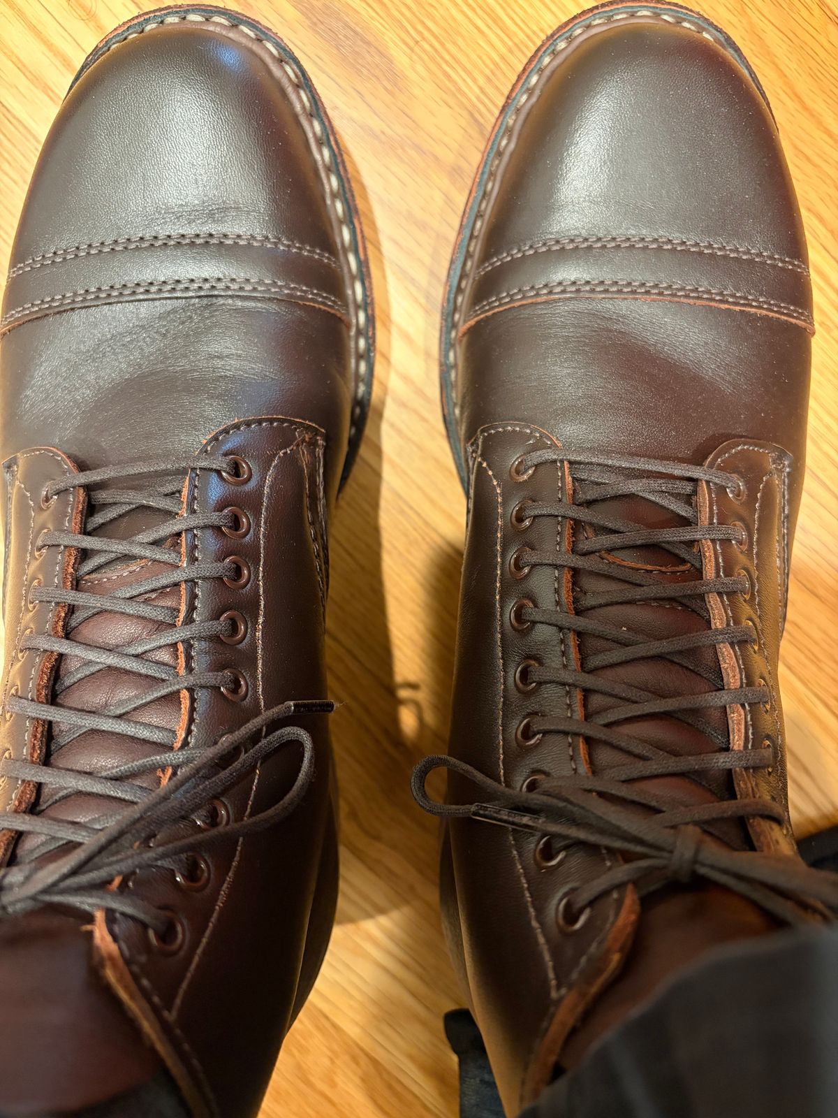 Photo by huntx4 on December 9, 2025 of the White's Stevens (Dress Cap) in Seidel Brown Dress.