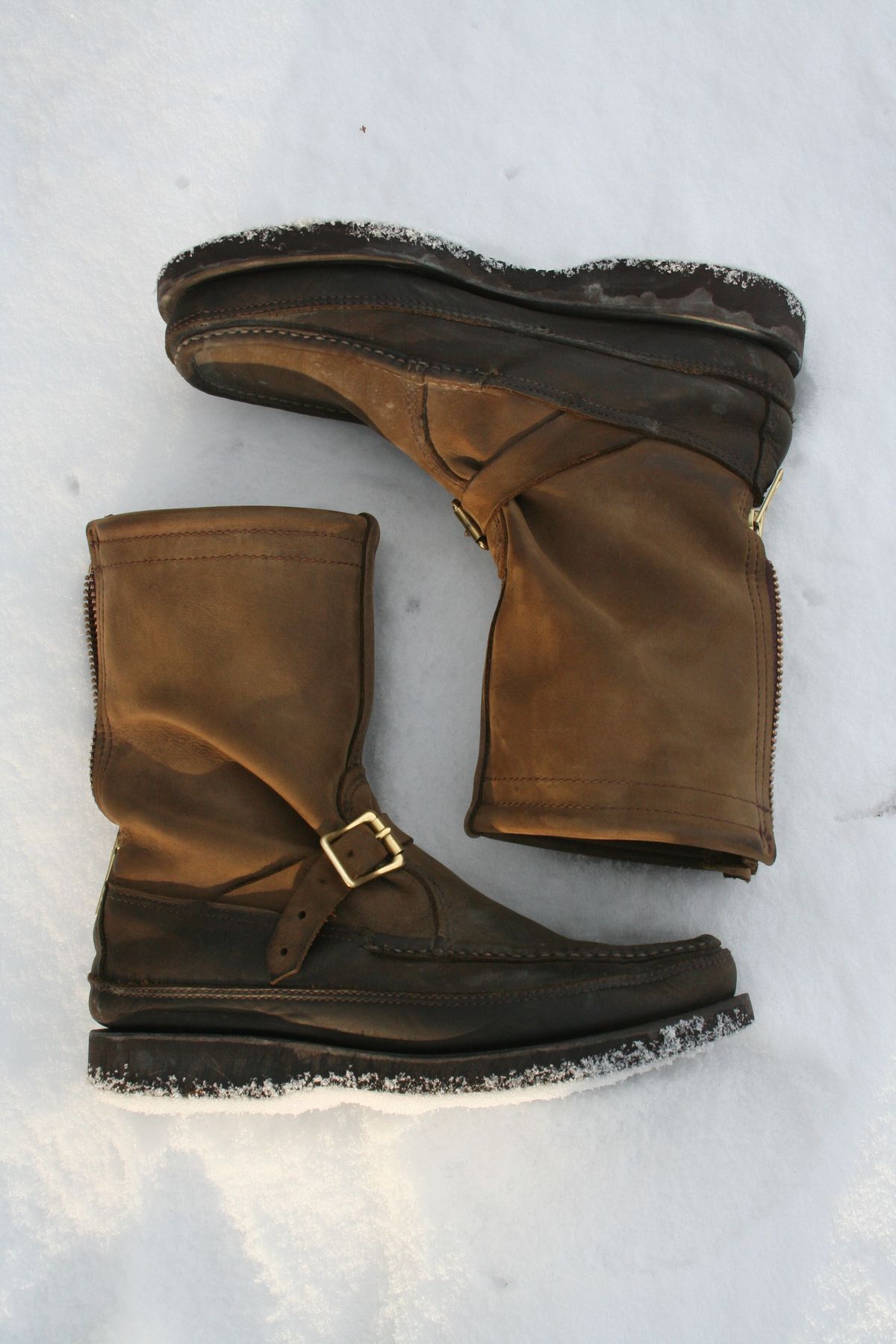 Photo by Mogo on November 4, 2025 of the Russell Moccasin Co. Zephyr II in S.B. Foot Sage Chamois.