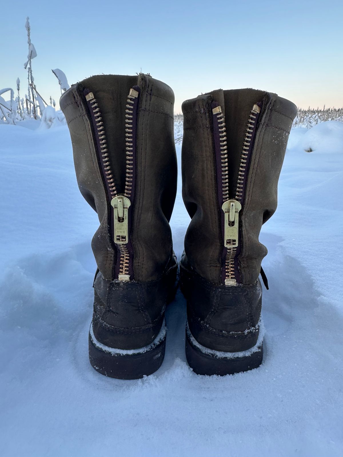 Photo by Mogo on December 4, 2025 of the Russell Moccasin Co. Zephyr II in S.B. Foot Sage Chamois.