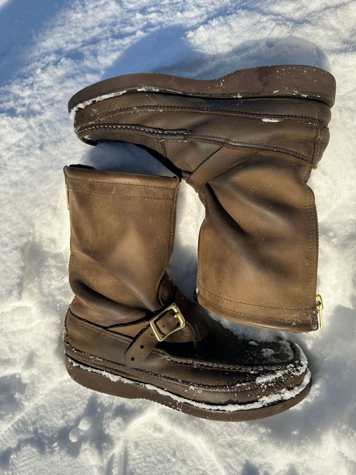 Photo by Mogo on March 1, 2026 of the Russell Moccasin Co. Zephyr II in S.B. Foot Sage Chamois.