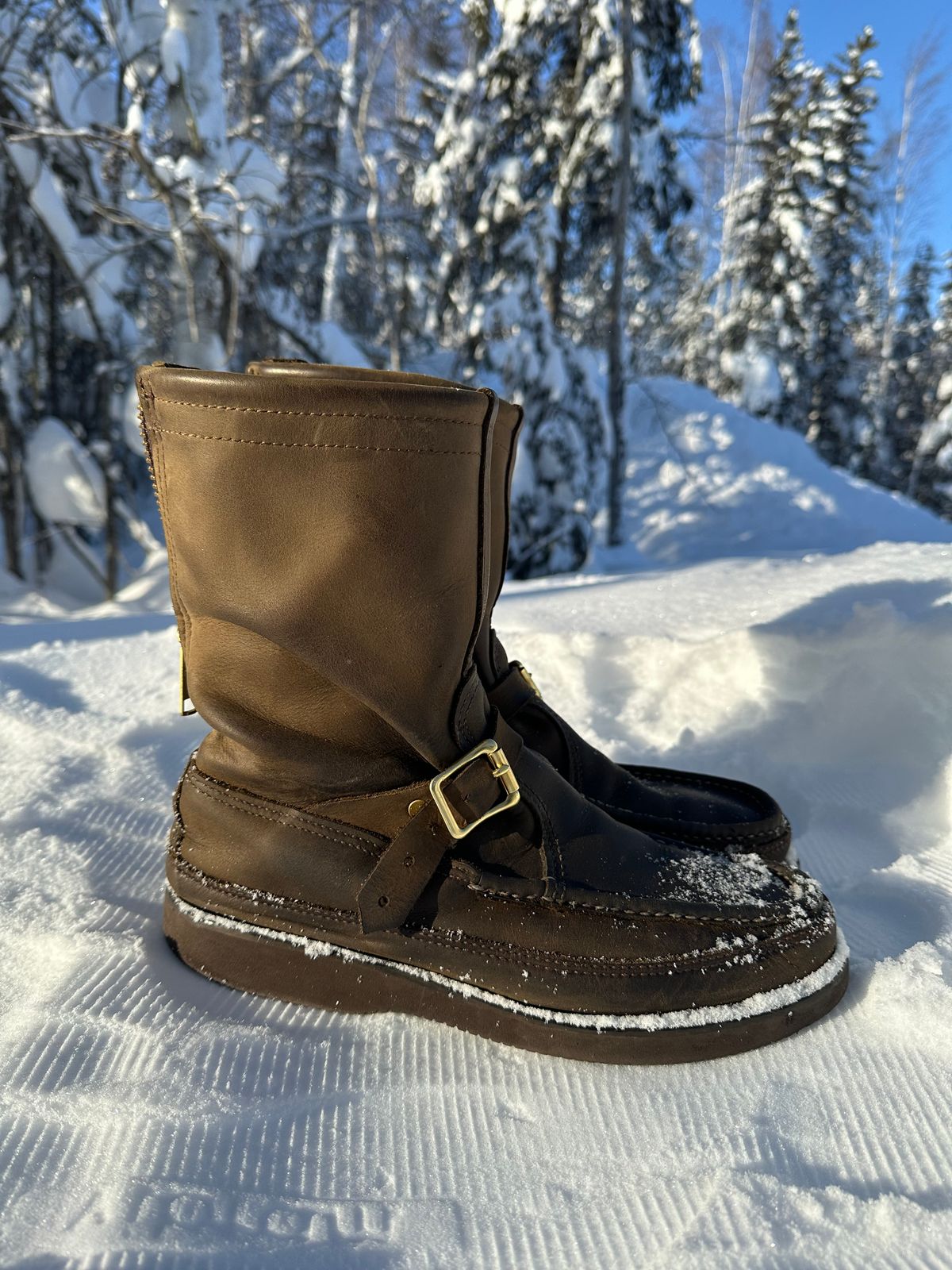 Photo by Mogo on March 1, 2026 of the Russell Moccasin Co. Zephyr II in S.B. Foot Sage Chamois.