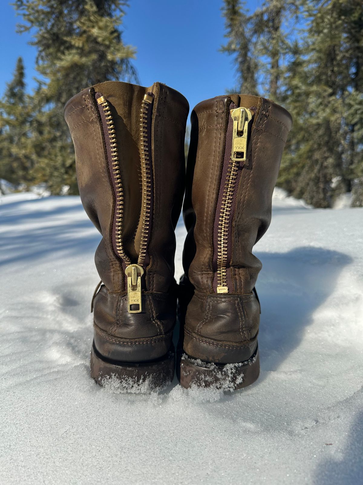 Photo by Mogo on April 3, 2026 of the Russell Moccasin Co. Zephyr II in S.B. Foot Sage Chamois.