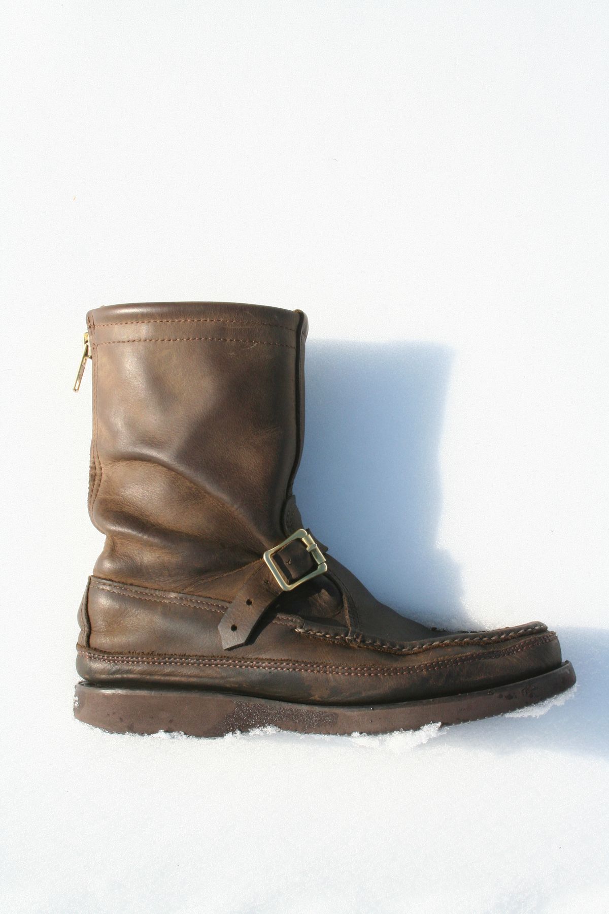 Photo by Mogo on April 3, 2026 of the Russell Moccasin Co. Zephyr II in S.B. Foot Sage Chamois.