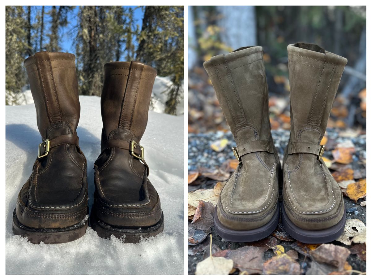 Photo by Mogo on April 4, 2026 of the Russell Moccasin Co. Zephyr II in S.B. Foot Sage Chamois.