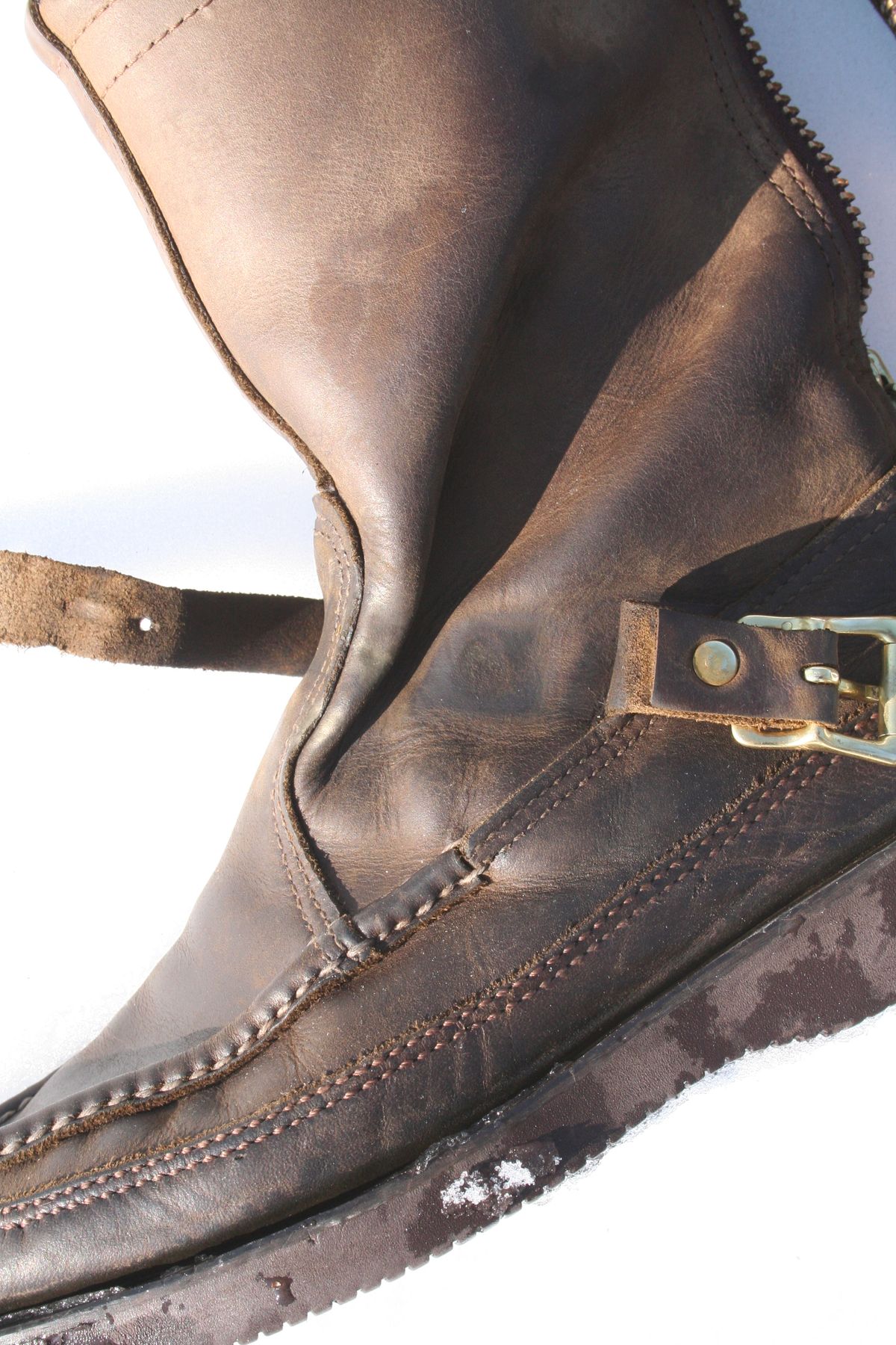 Photo by Mogo on April 3, 2026 of the Russell Moccasin Co. Zephyr II in S.B. Foot Sage Chamois.