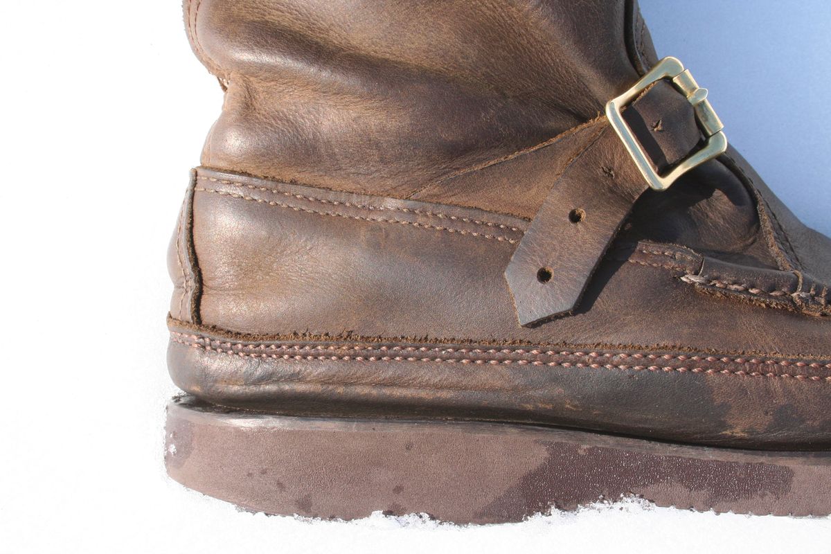 Photo by Mogo on April 3, 2026 of the Russell Moccasin Co. Zephyr II in S.B. Foot Sage Chamois.