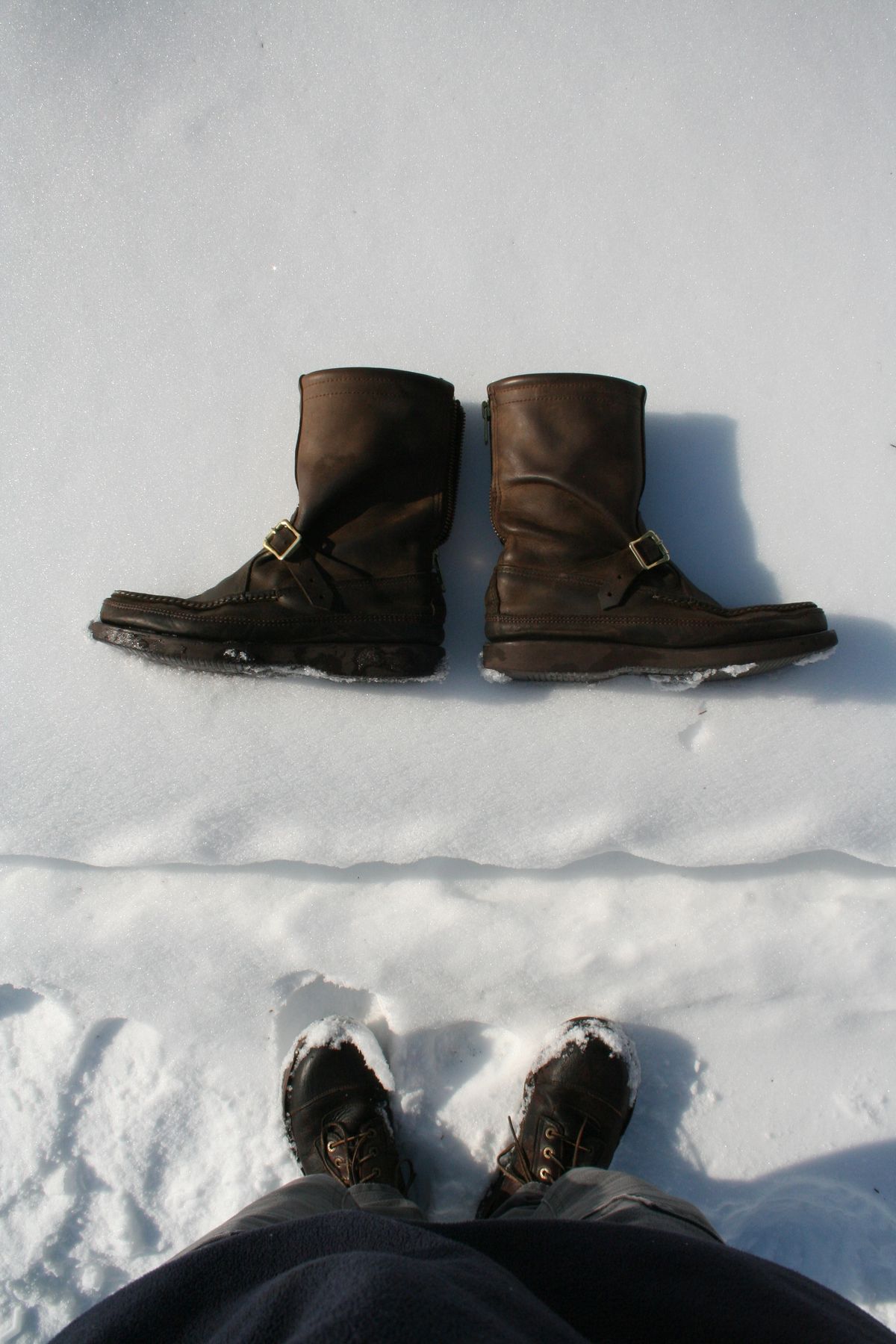 Photo by Mogo on April 3, 2026 of the Russell Moccasin Co. Zephyr II in S.B. Foot Sage Chamois.