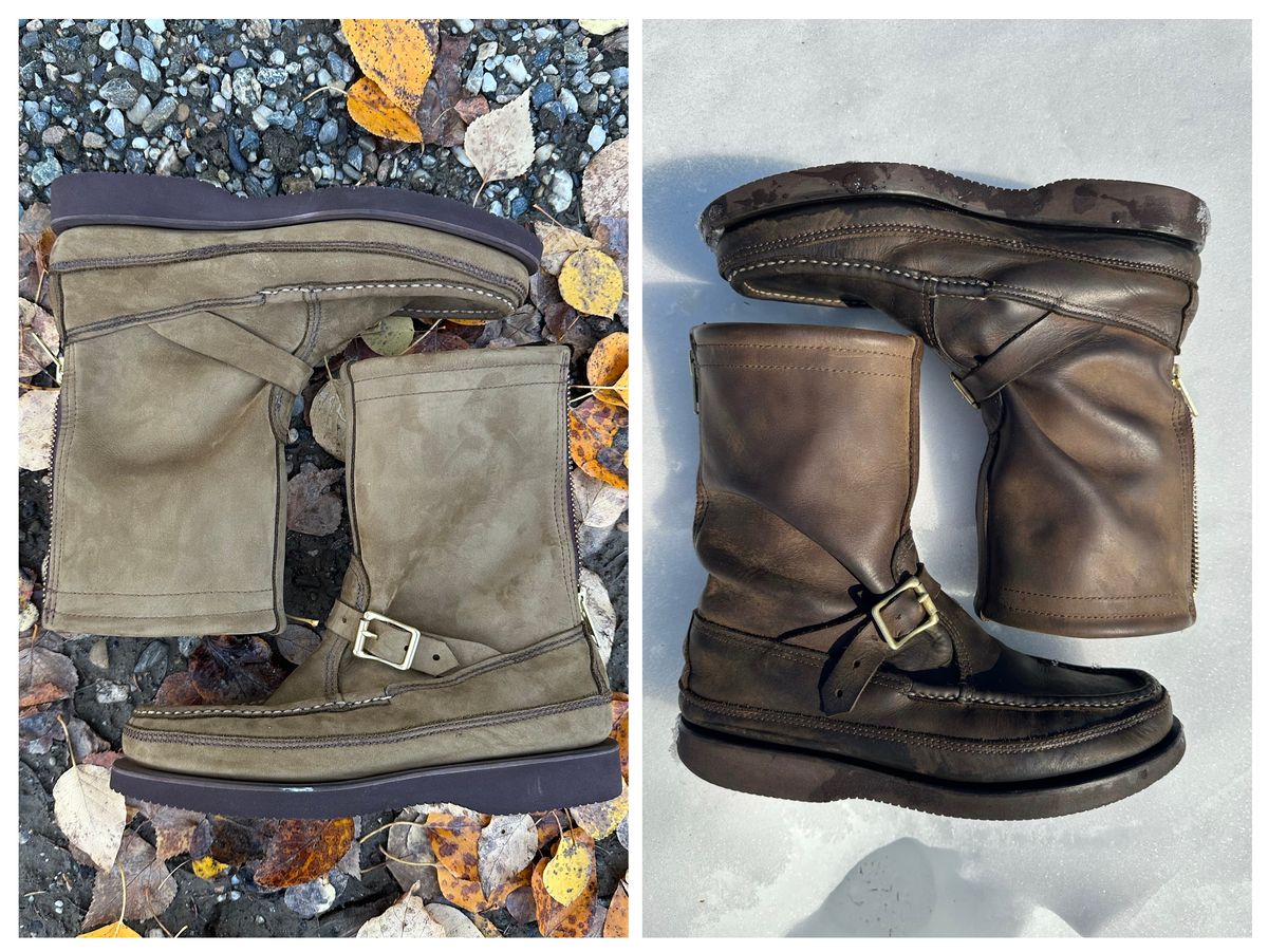 Photo by Mogo on April 4, 2026 of the Russell Moccasin Co. Zephyr II in S.B. Foot Sage Chamois.