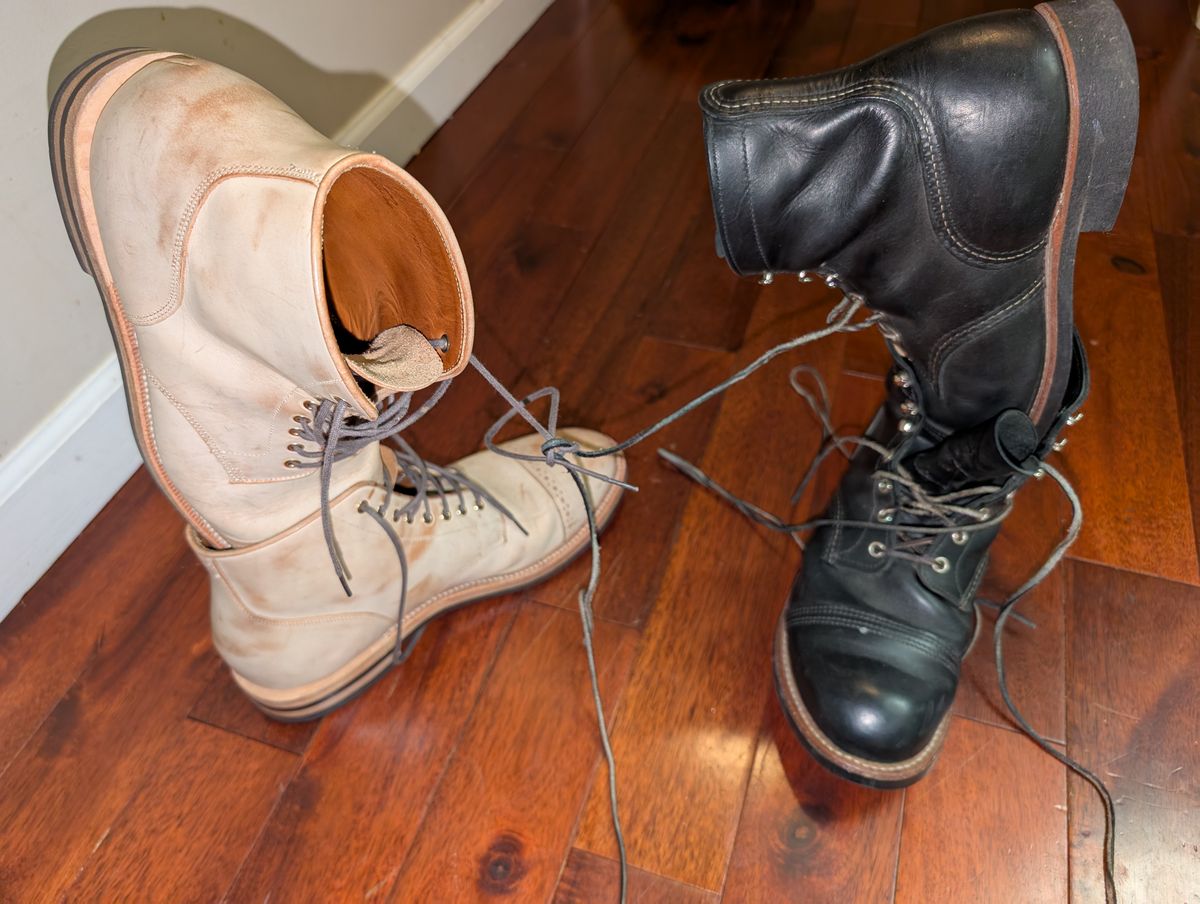 Photo by ajchamb on January 6, 2025 of the Grant Stone Garrison Boot in Ghost Burro.