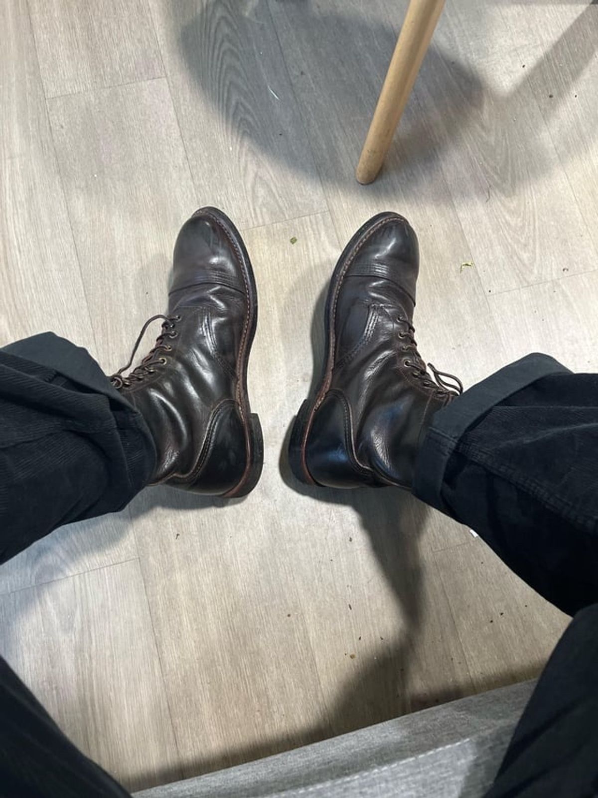 Photo by gojira227 on January 13, 2025 of the Red Wing Iron Ranger in S.B. Foot Charcoal Rough and Tough.