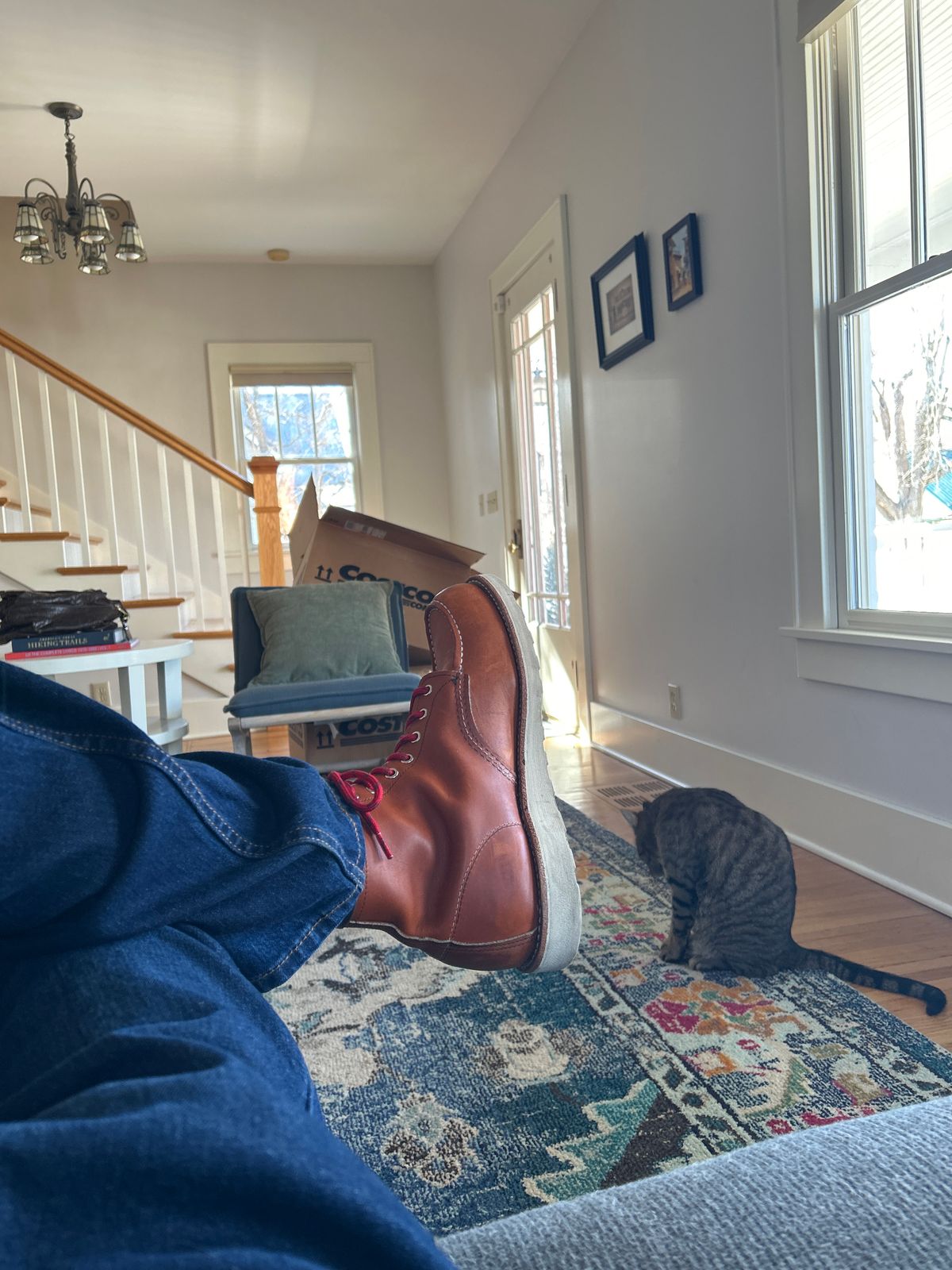 Photo by ShoesforStress on February 14, 2025 of the Red Wing 6-Inch Classic Moc in S.B. Foot Oro-Harness.