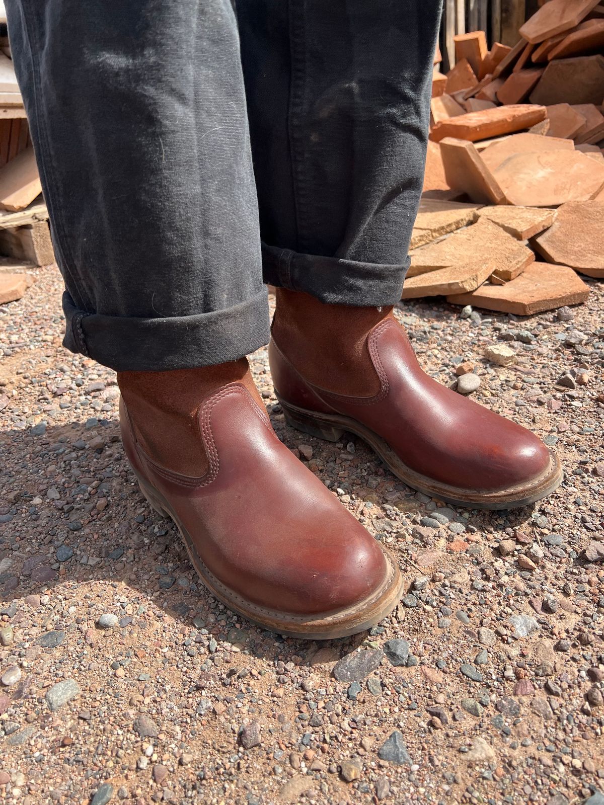 Photo by bootsnfloors on March 26, 2025 of the White's Westbale in Seidel Red Dog Oil Tan & Seidel Red Dog Oil Tan Roughout.