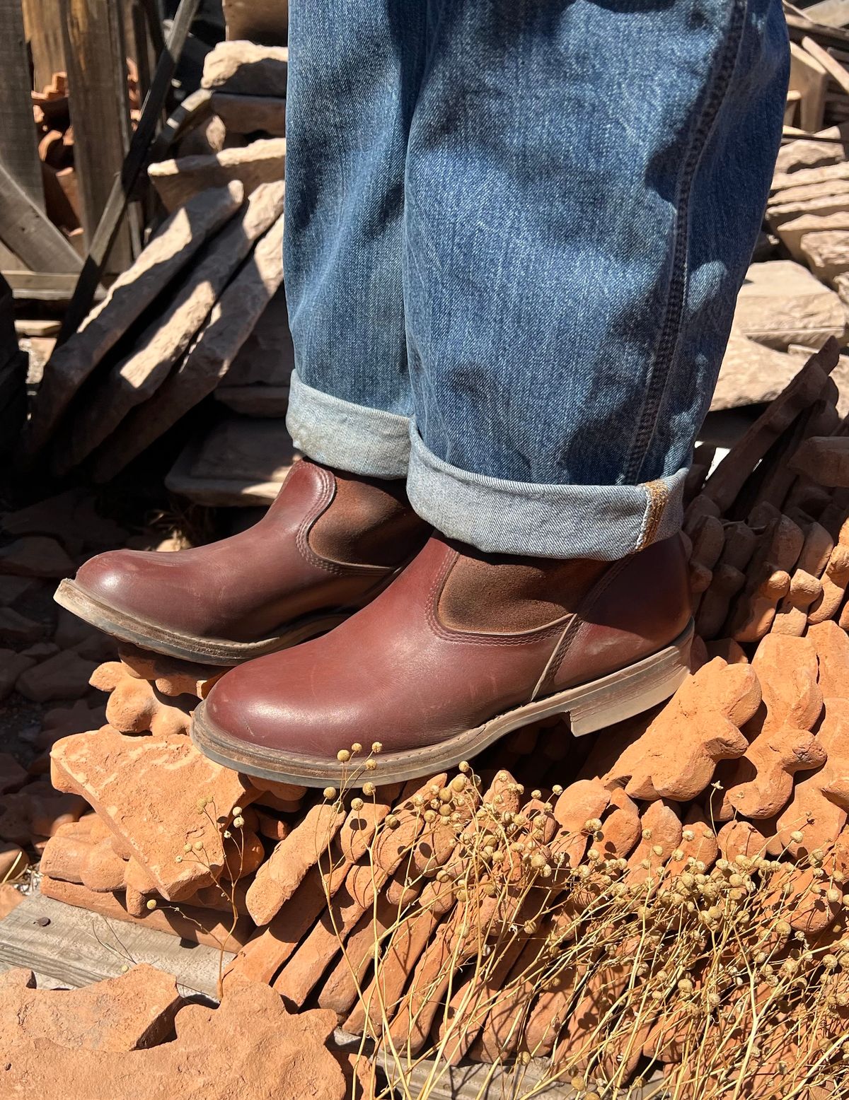 Photo by bootsnfloors on April 10, 2025 of the White's Westbale in Seidel Red Dog Oil Tan & Seidel Red Dog Oil Tan Roughout.