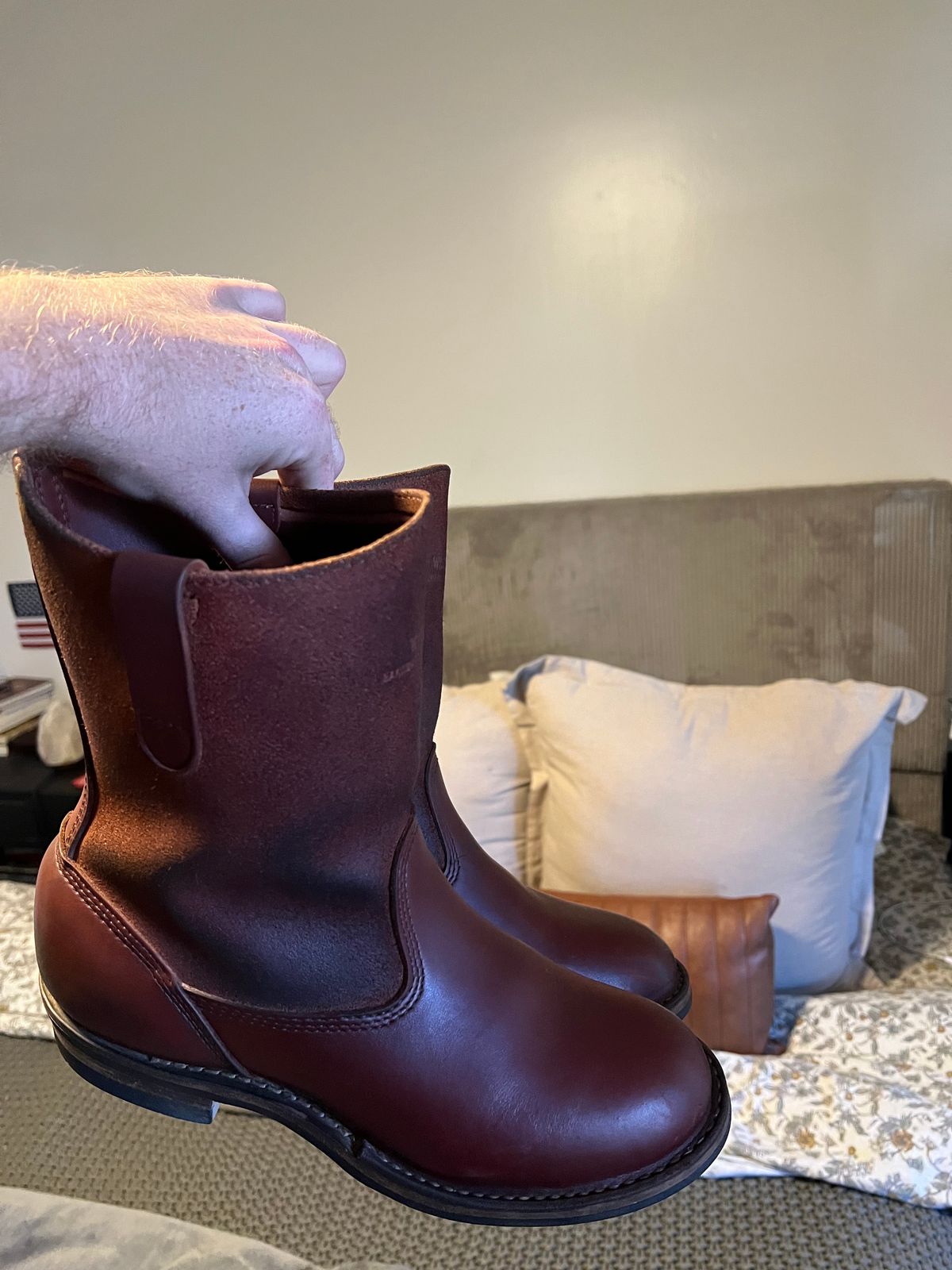 Photo by bootsnfloors on May 6, 2025 of the White's Westbale in Seidel Red Dog Oil Tan & Seidel Red Dog Oil Tan Roughout.