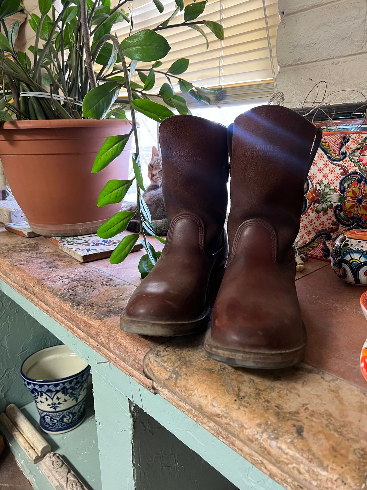 Photo by bootsnfloors on August 13, 2025 of the White's Westbale in Seidel Red Dog Oil Tan & Seidel Red Dog Oil Tan Roughout.