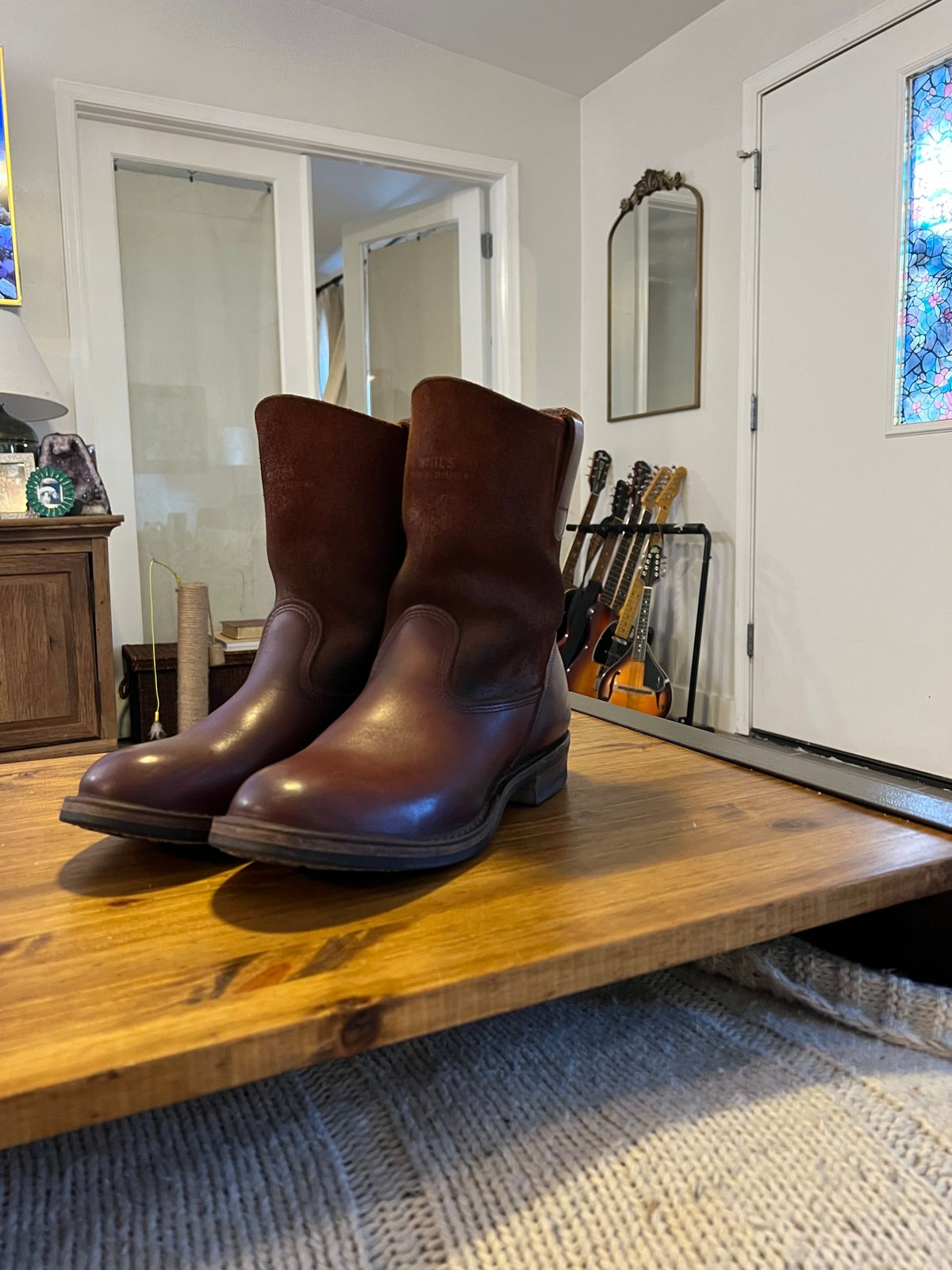 Photo by bootsnfloors on September 12, 2025 of the White's Westbale in Seidel Red Dog Oil Tan & Seidel Red Dog Oil Tan Roughout.