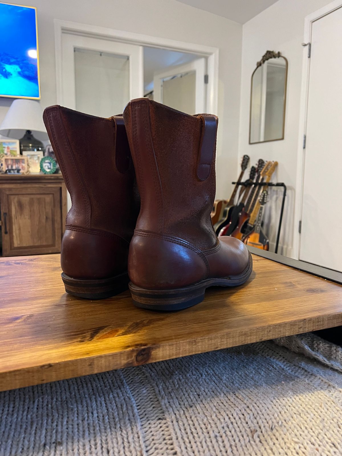 Photo by bootsnfloors on September 12, 2025 of the White's Westbale in Seidel Red Dog Oil Tan & Seidel Red Dog Oil Tan Roughout.