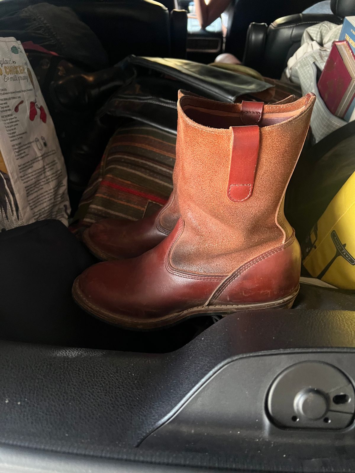 Photo by bootsnfloors on September 27, 2025 of the White's Westbale in Seidel Red Dog Oil Tan & Seidel Red Dog Oil Tan Roughout.