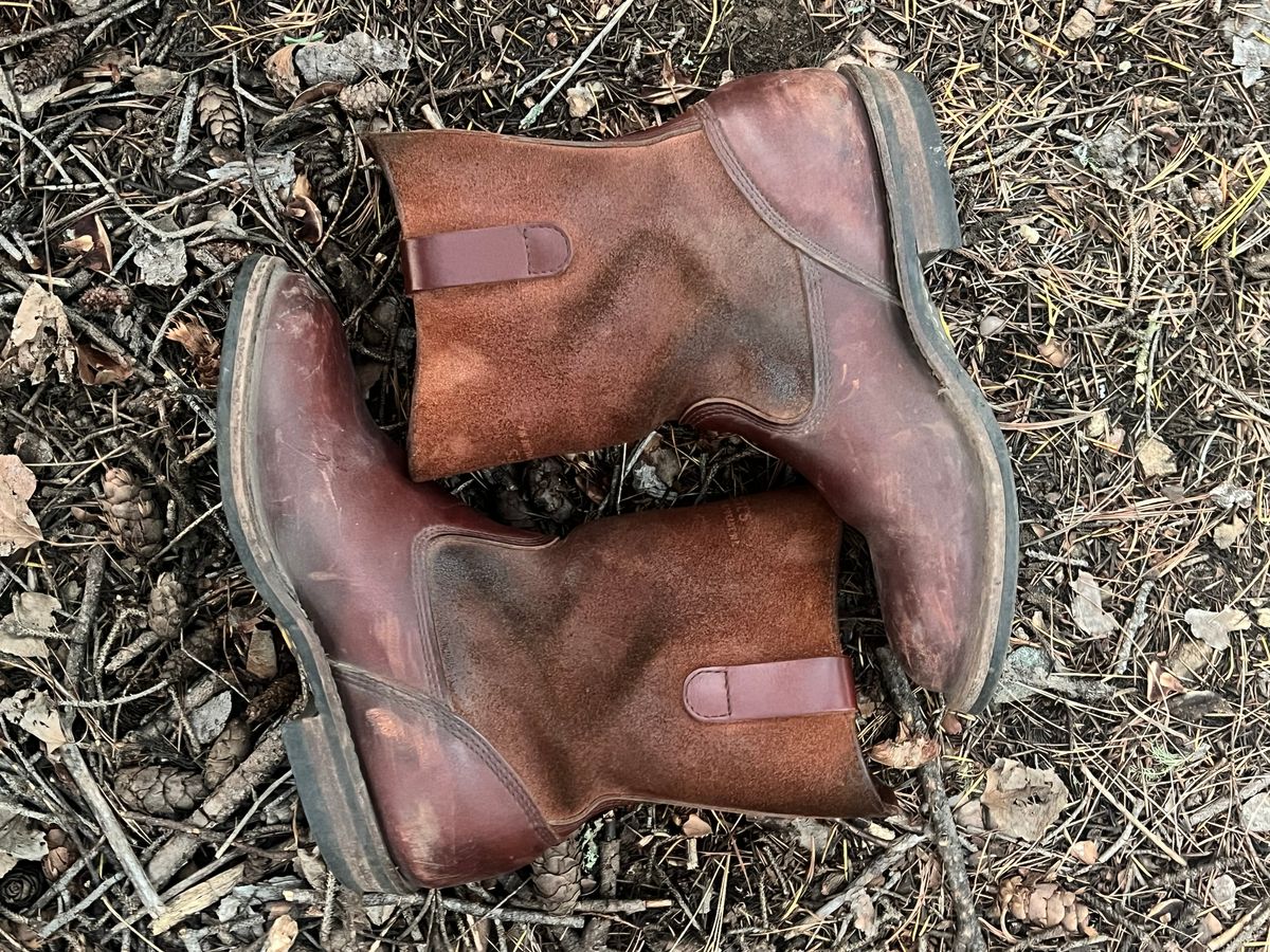 Photo by bootsnfloors on October 10, 2025 of the White's Westbale in Seidel Red Dog Oil Tan & Seidel Red Dog Oil Tan Roughout.