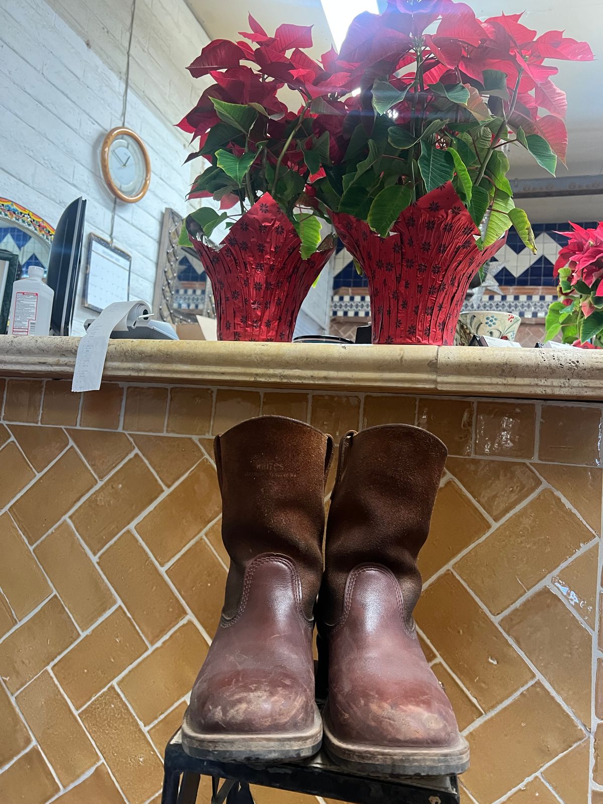 Photo by bootsnfloors on December 16, 2025 of the White's Westbale in Seidel Red Dog Oil Tan & Seidel Red Dog Oil Tan Roughout.