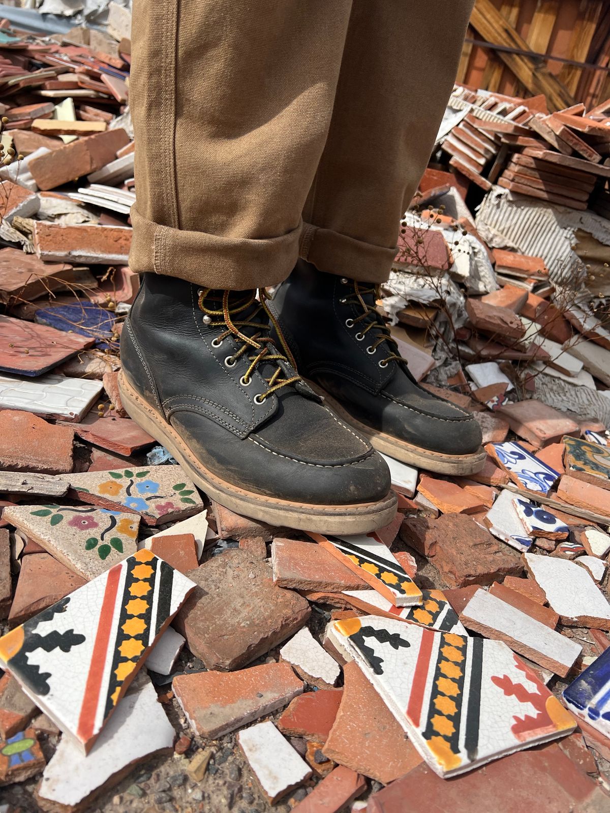Photo by bootsnfloors on March 27, 2025 of the White's Perry 8" in Seidel Black Oil Tan.