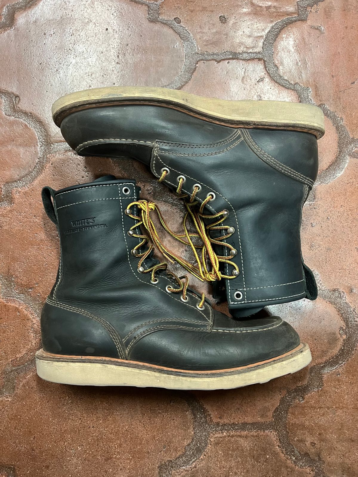 Photo by bootsnfloors on May 14, 2025 of the White's Perry 8" in Seidel Black Oil Tan.