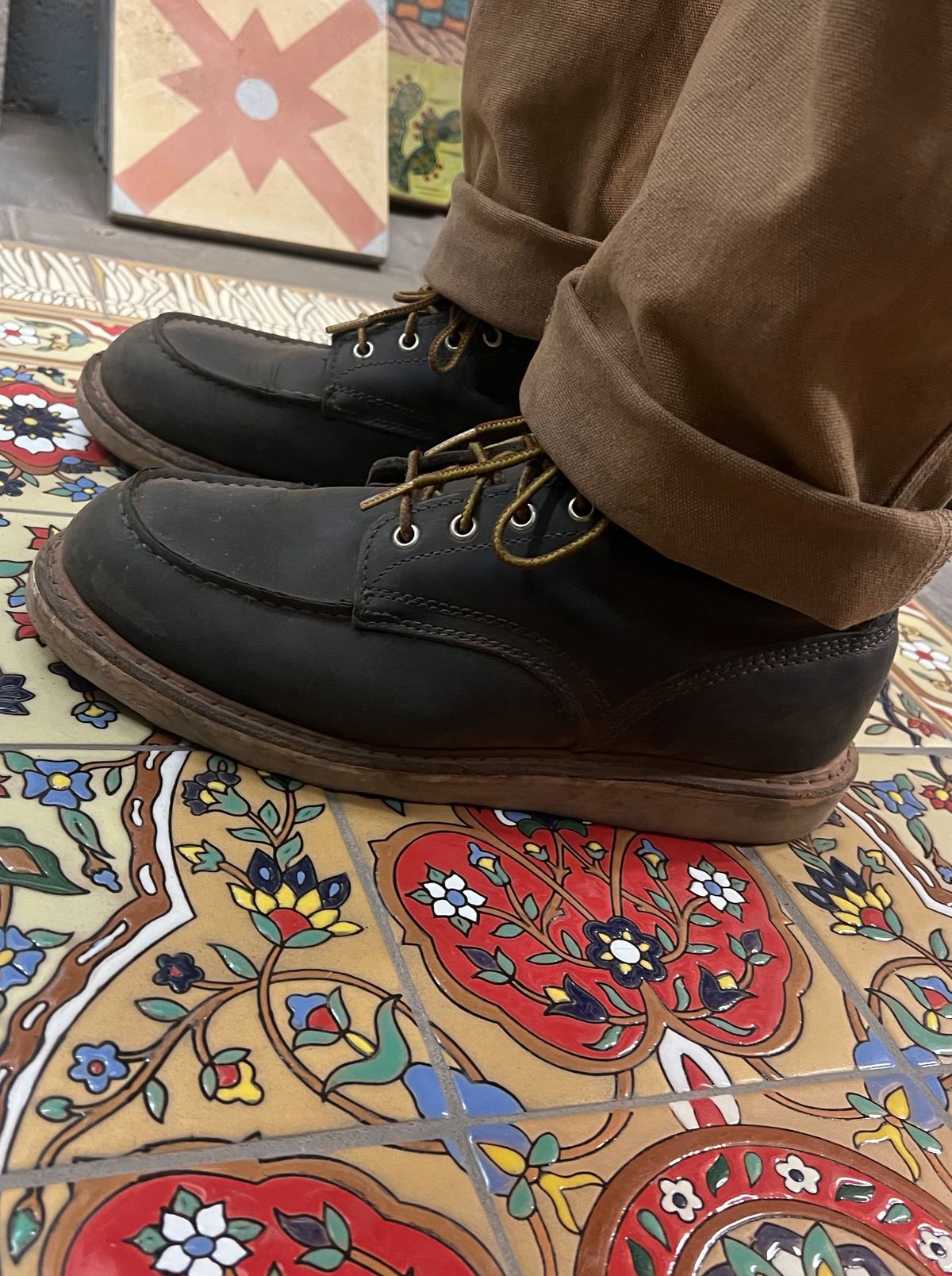 Photo by bootsnfloors on June 2, 2025 of the White's Perry 8" in Seidel Black Oil Tan.
