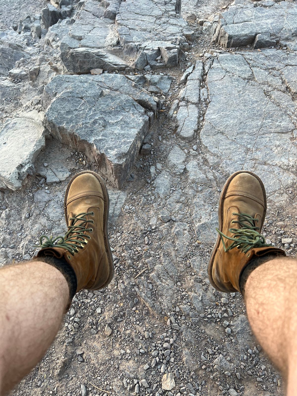 Photo by bootsnfloors on May 18, 2026 of the Jim Green African Trooper Barefoot in Fudge Crazy Horse.