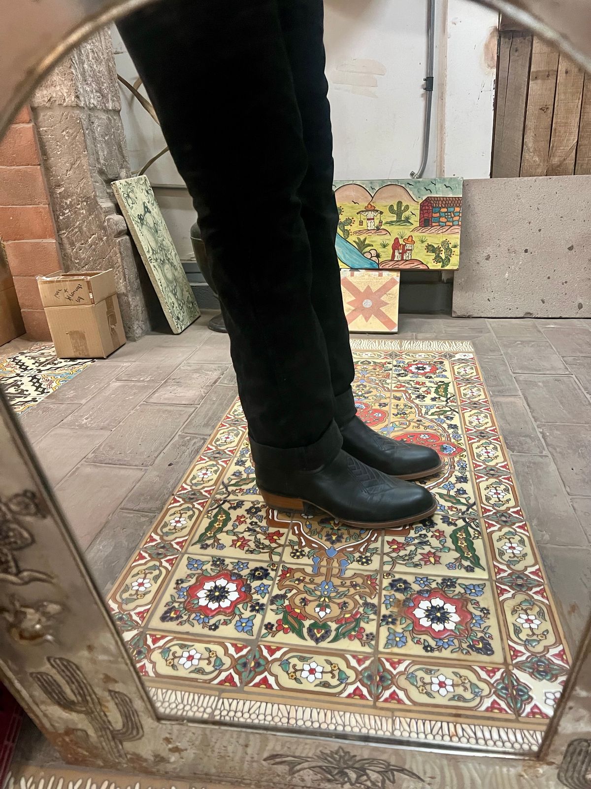 Photo by bootsnfloors on June 12, 2026 of the JK Western The ACE in Smooth Black Bovine Leather.