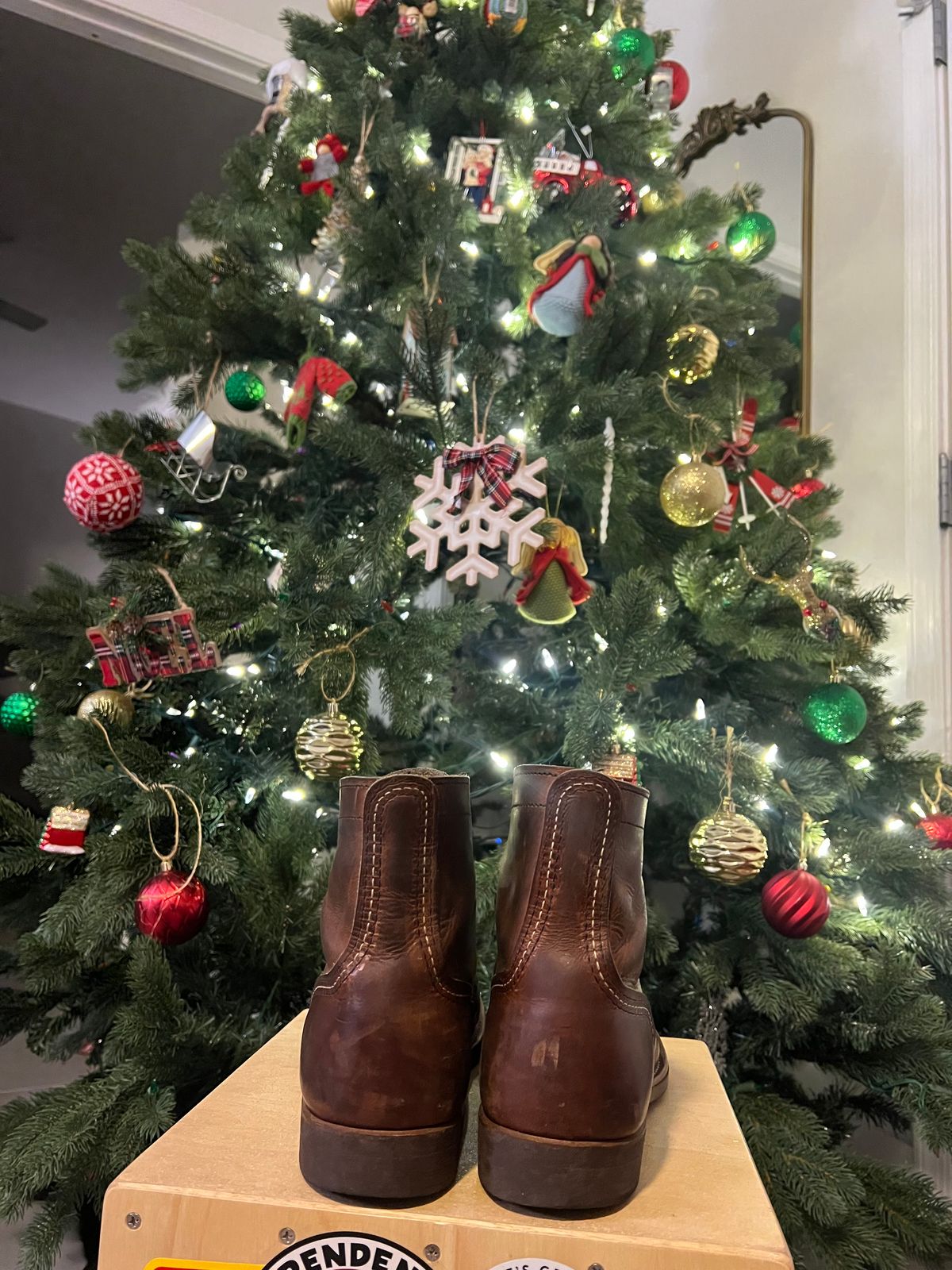 Photo by bootsnfloors on December 3, 2024 of the Red Wing Iron Ranger in S.B. Foot Copper Rough and Tough.