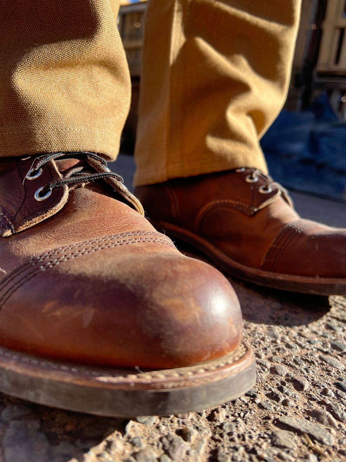 Photo by bootsnfloors on February 5, 2025 of the Red Wing Iron Ranger in S.B. Foot Copper Rough and Tough.