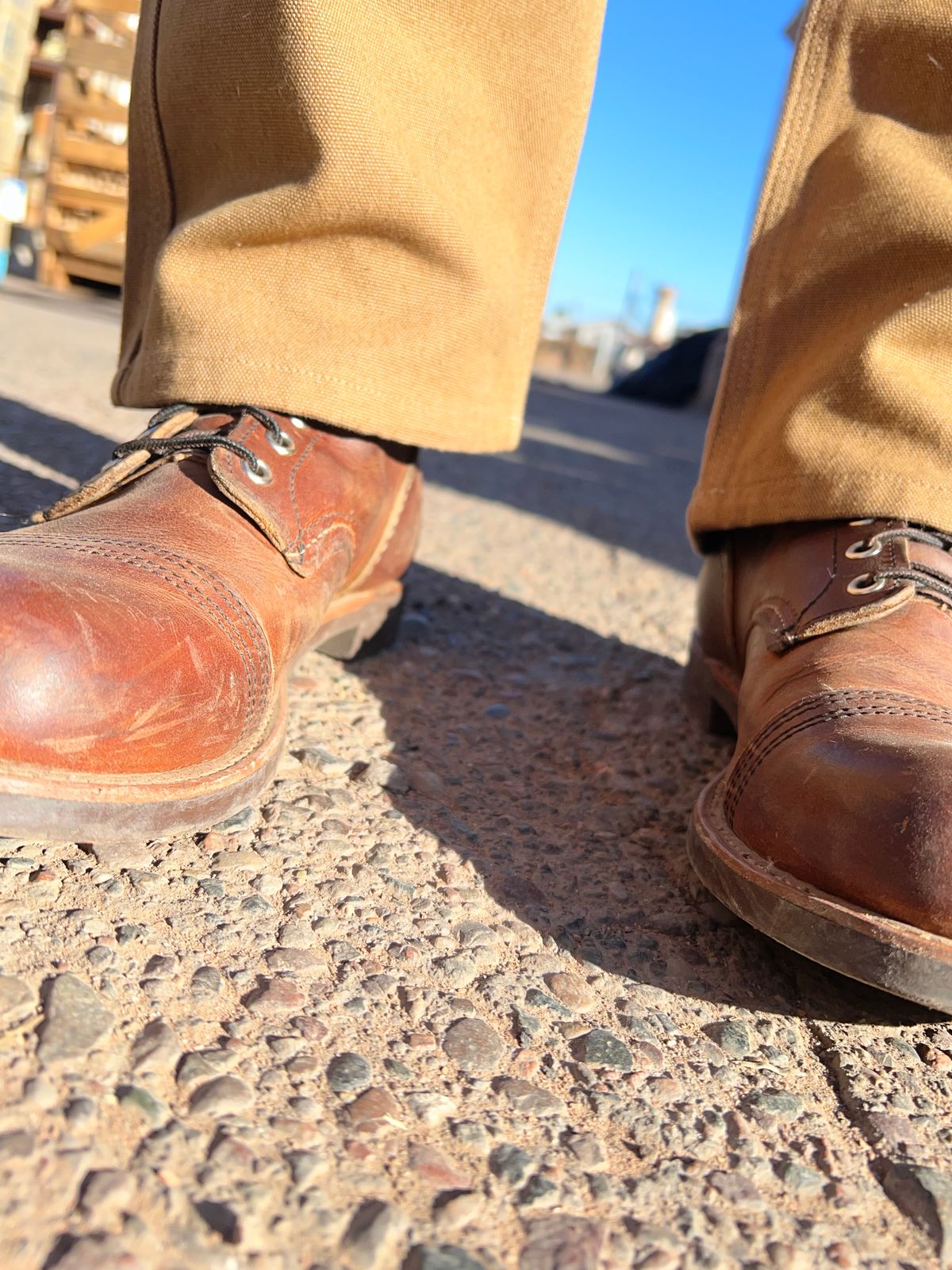 Photo by bootsnfloors on February 5, 2025 of the Red Wing Iron Ranger in S.B. Foot Copper Rough and Tough.