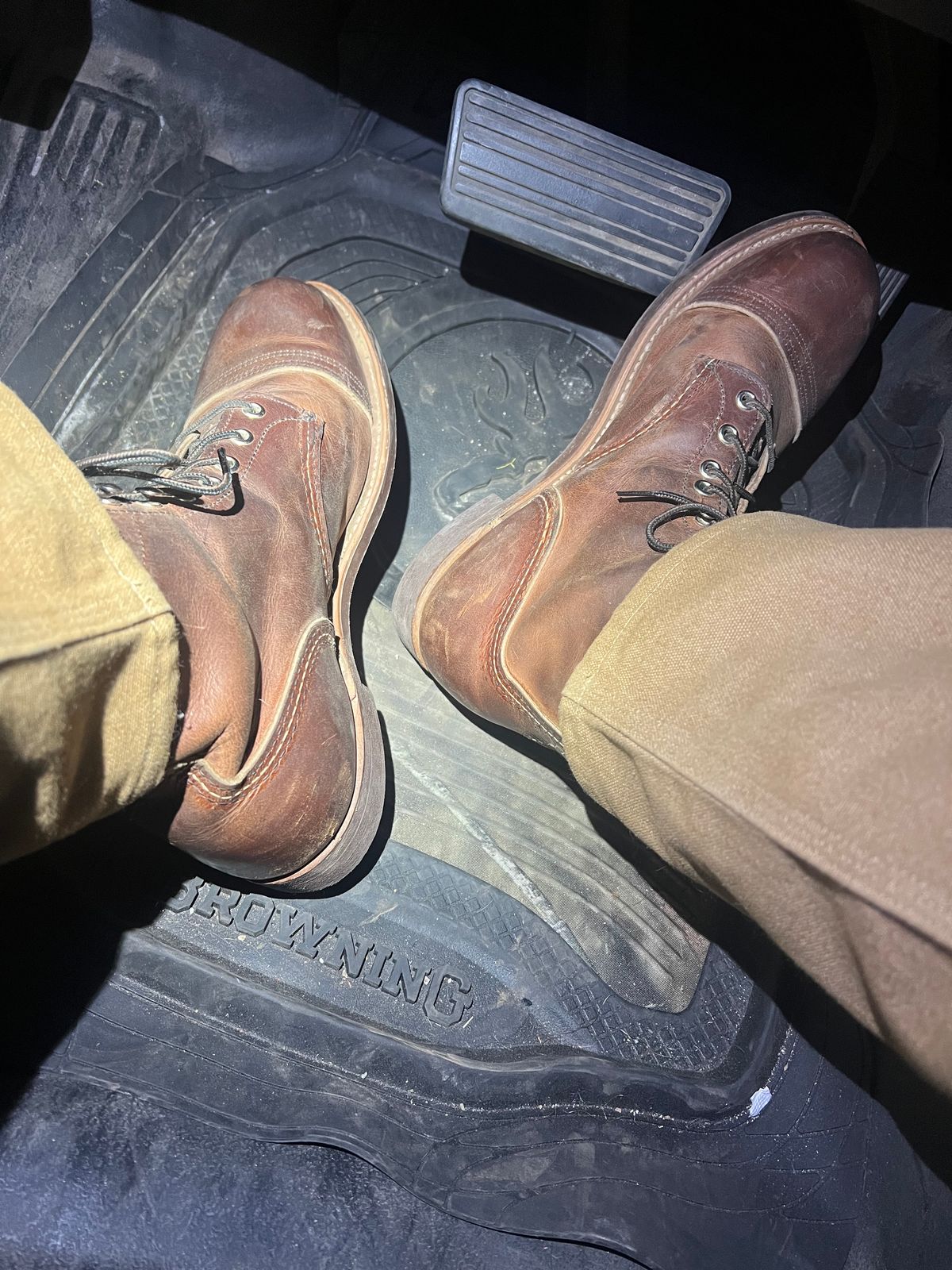 Photo by bootsnfloors on February 12, 2025 of the Red Wing Iron Ranger in S.B. Foot Copper Rough and Tough.
