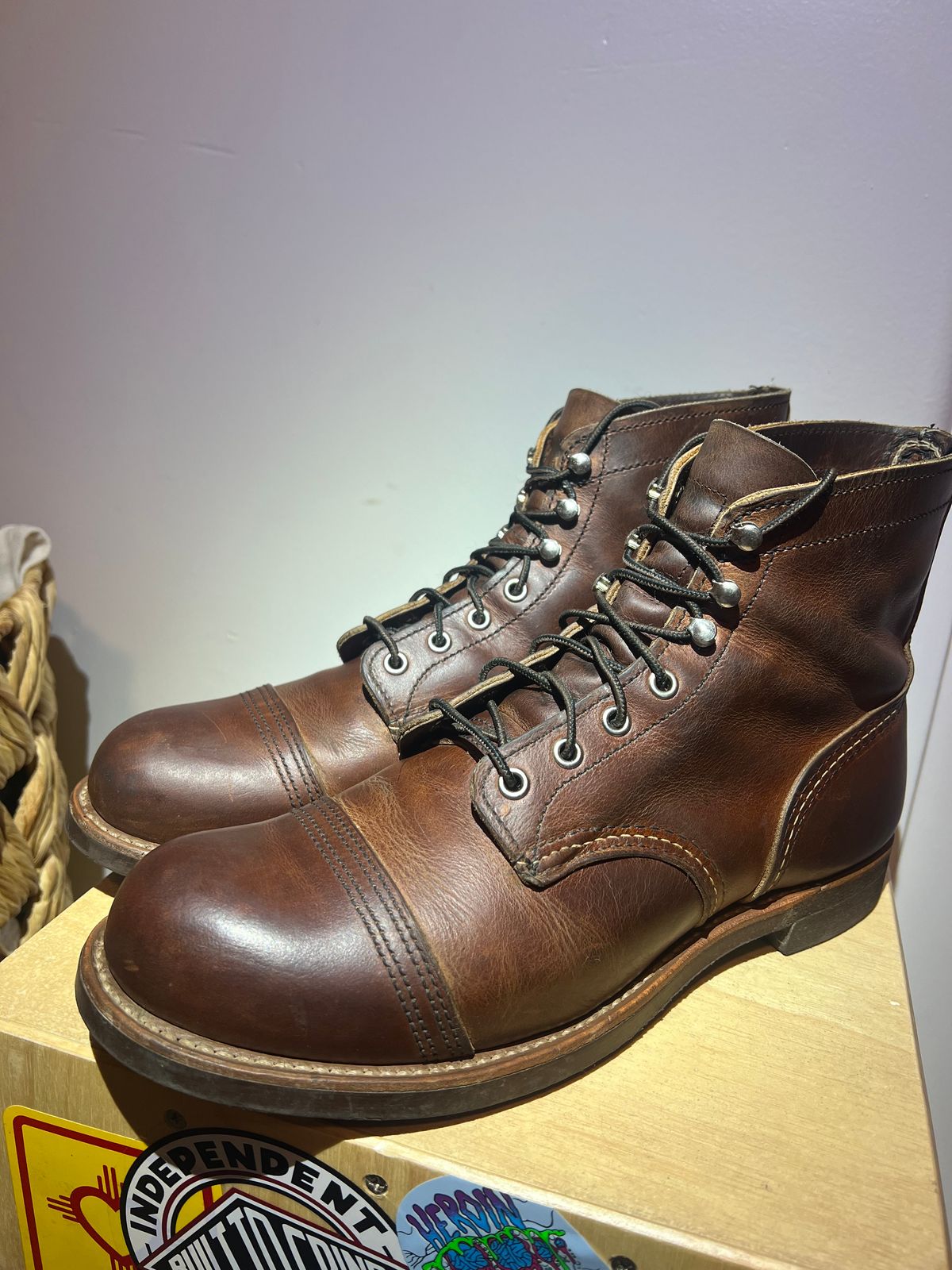 Photo by bootsnfloors on February 13, 2025 of the Red Wing Iron Ranger in S.B. Foot Copper Rough and Tough.