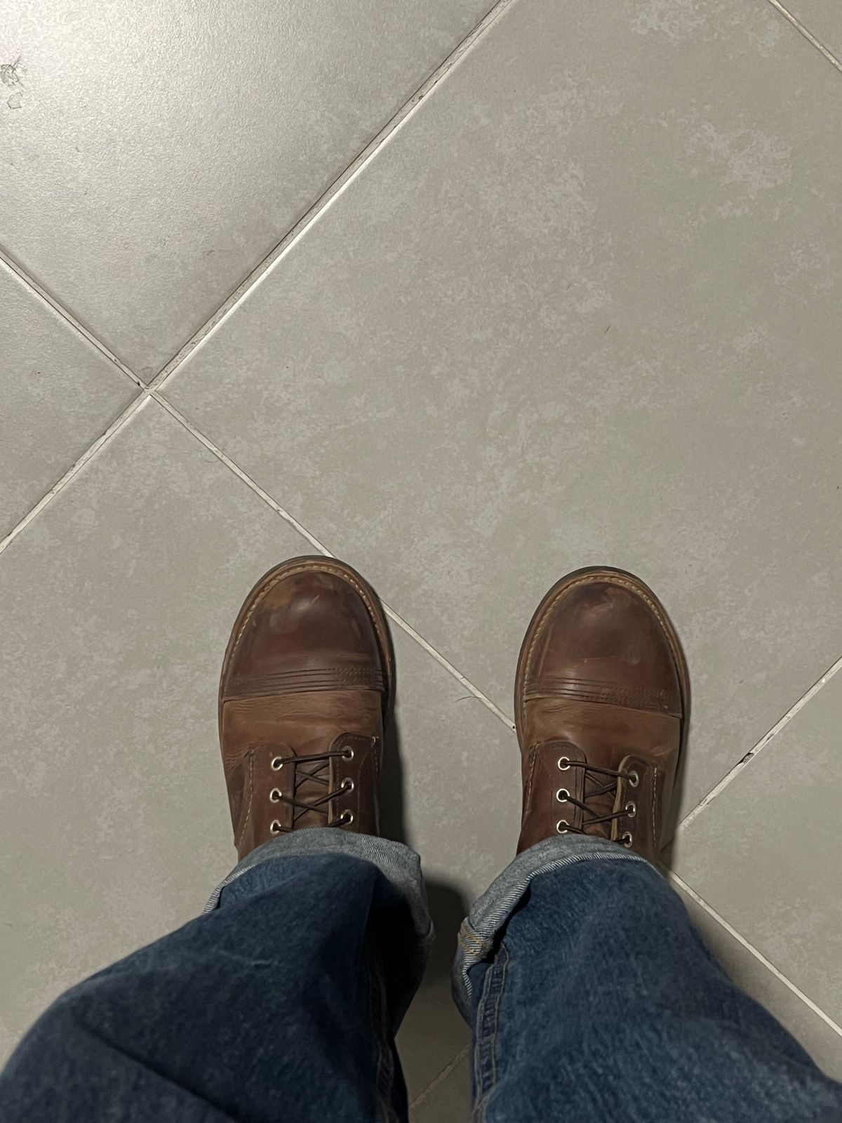 Photo by bootsnfloors on March 9, 2025 of the Red Wing Iron Ranger in S.B. Foot Copper Rough and Tough.