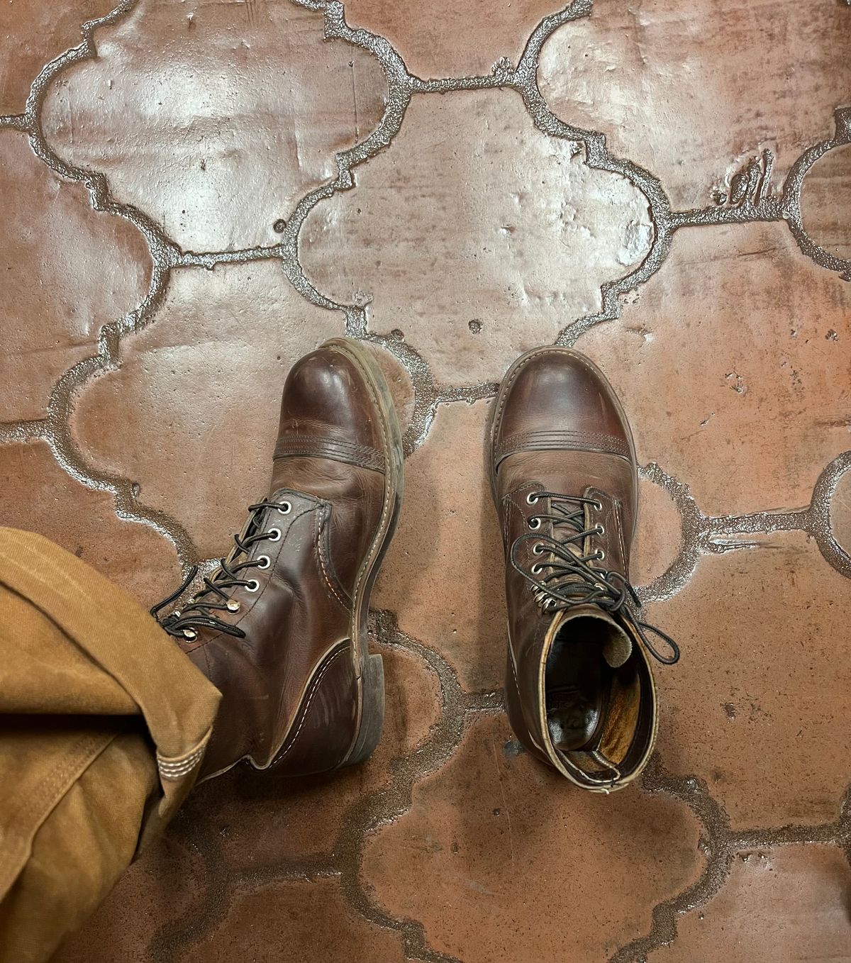 Photo by bootsnfloors on June 18, 2026 of the Red Wing Iron Ranger in S.B. Foot Copper Rough and Tough.