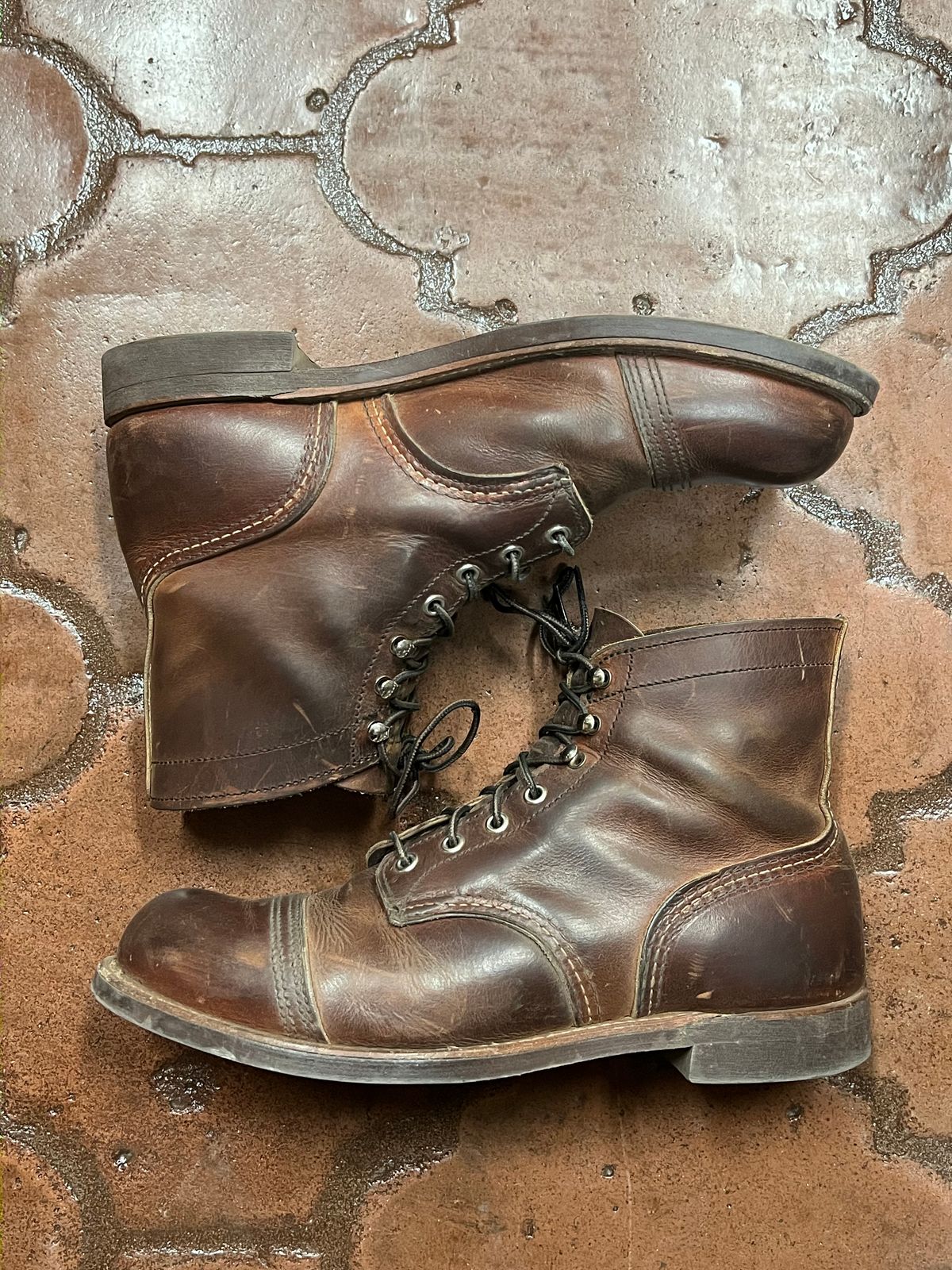 Photo by bootsnfloors on June 18, 2026 of the Red Wing Iron Ranger in S.B. Foot Copper Rough and Tough.