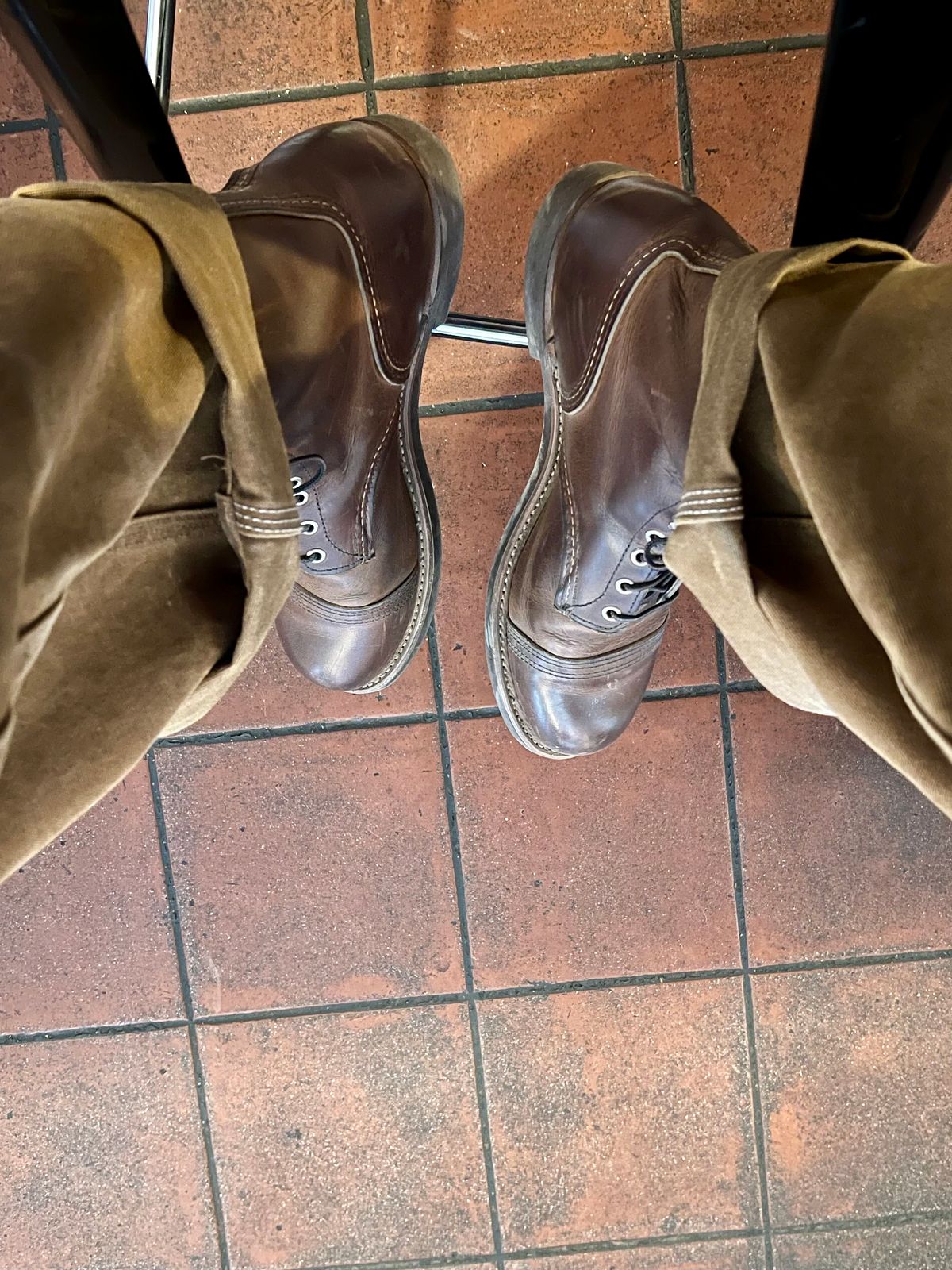 Photo by bootsnfloors on June 18, 2026 of the Red Wing Iron Ranger in S.B. Foot Copper Rough and Tough.